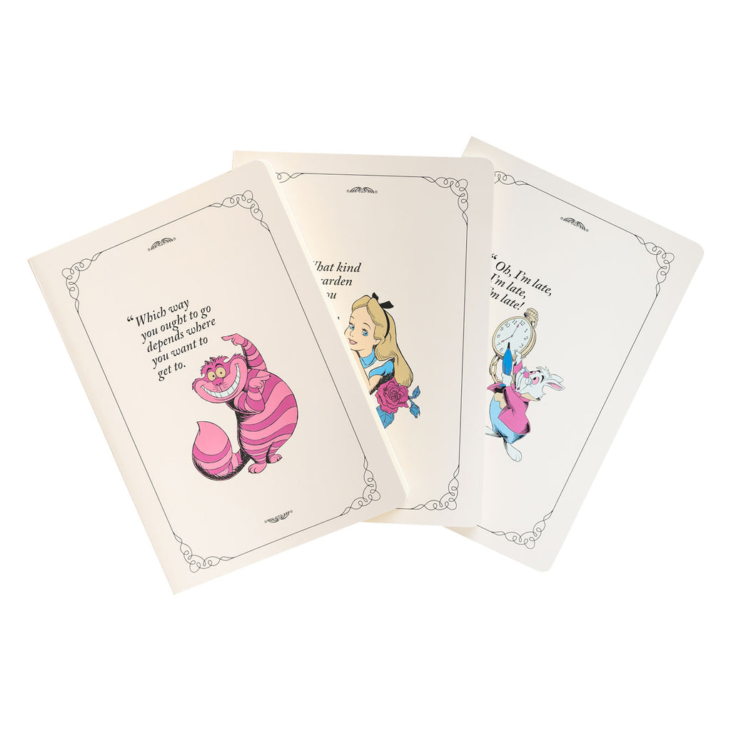 Product image Alice in Wonderland - Set of 3 Notebooks