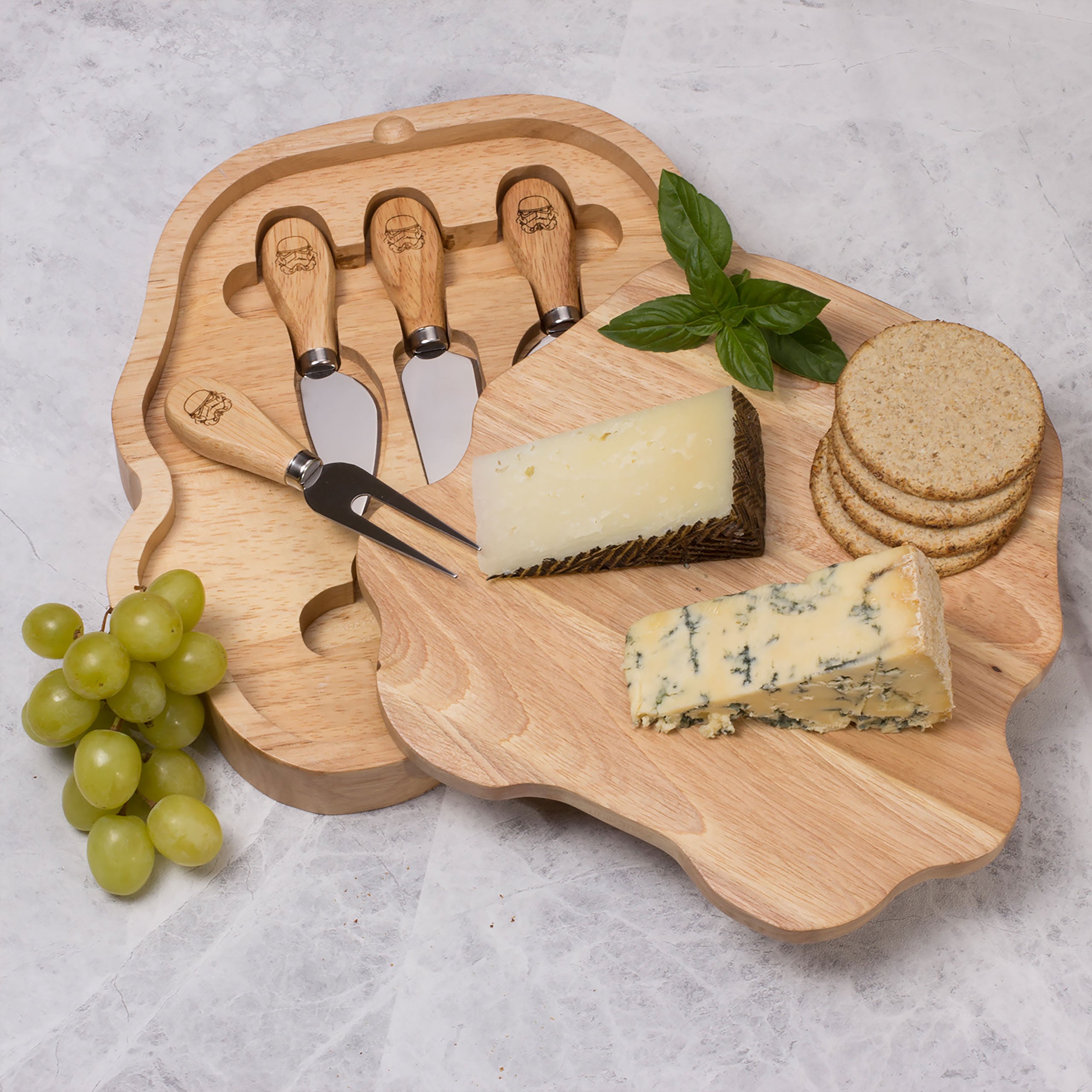 Product image Original Stormtrooper Cheese Board including Knife Set for Star Wars Fans