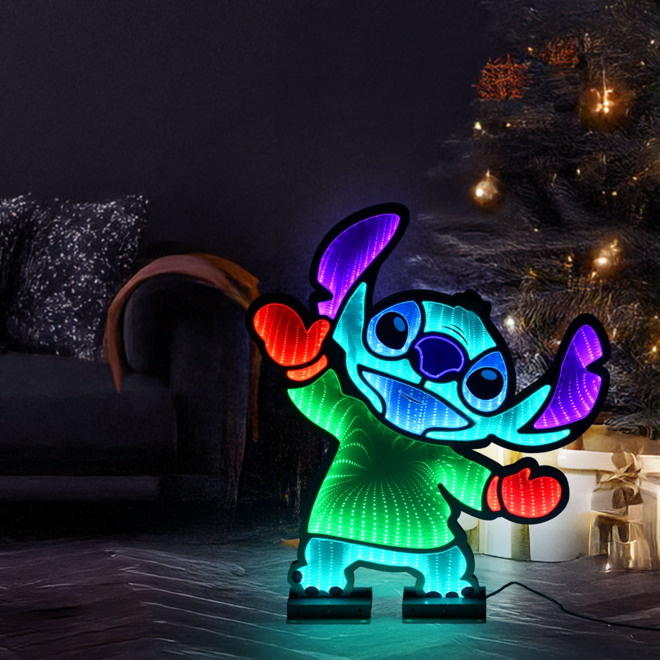 Product image Dancing Stitch Acrylic LED Lamp - Lilo & Stitch