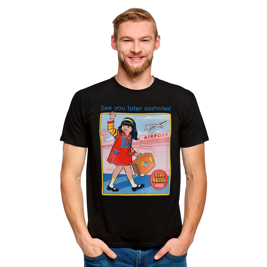 Product image Steven Rhodes - See You Later Assholes! Black T-Shirt