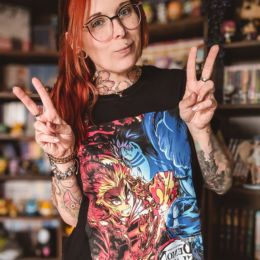 Product image Demon Slayer - Rengoku vs. Akaza T-Shirt Black