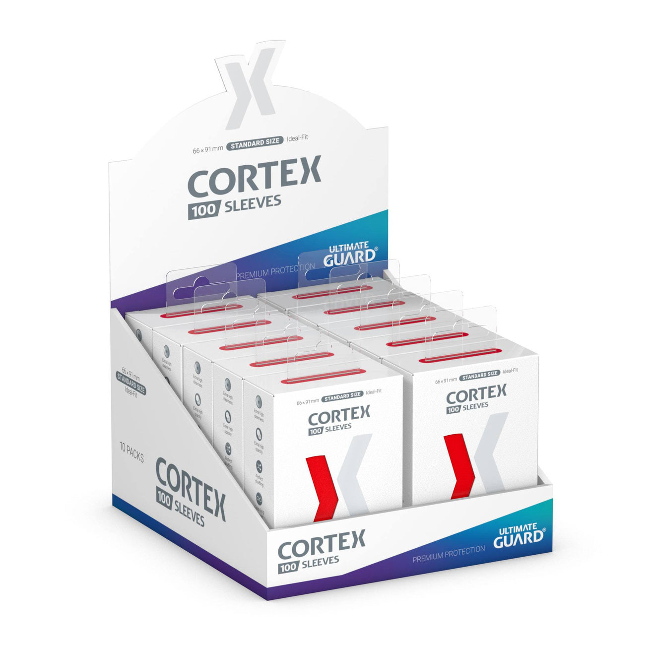 Product image Cortex Card Sleeves Red 100-Pack Ultimate Guard for TCG Standard Size