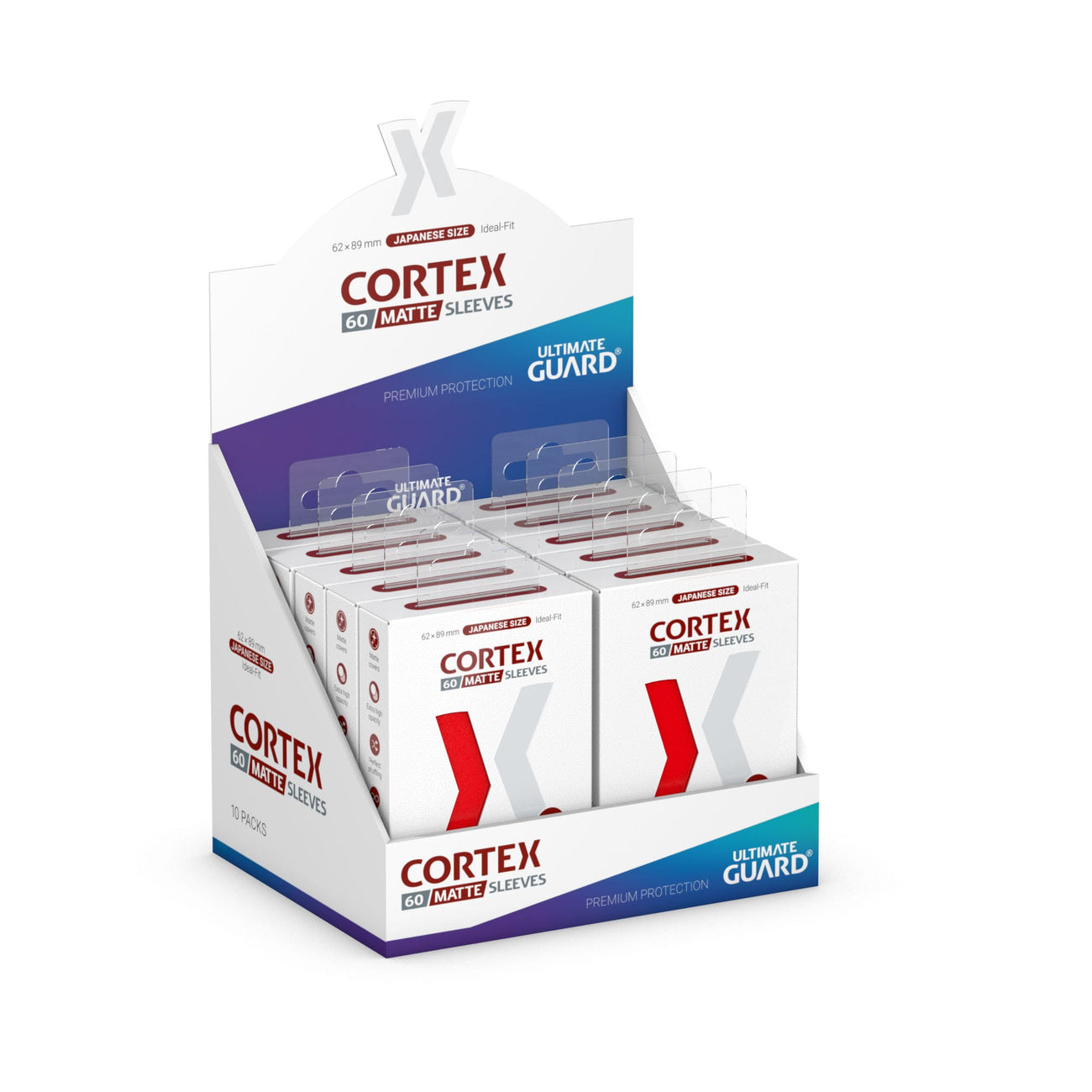 Product image Cortex Card Sleeves Matte Red 60-Pack Ultimate Guard for TCG Japanese Size