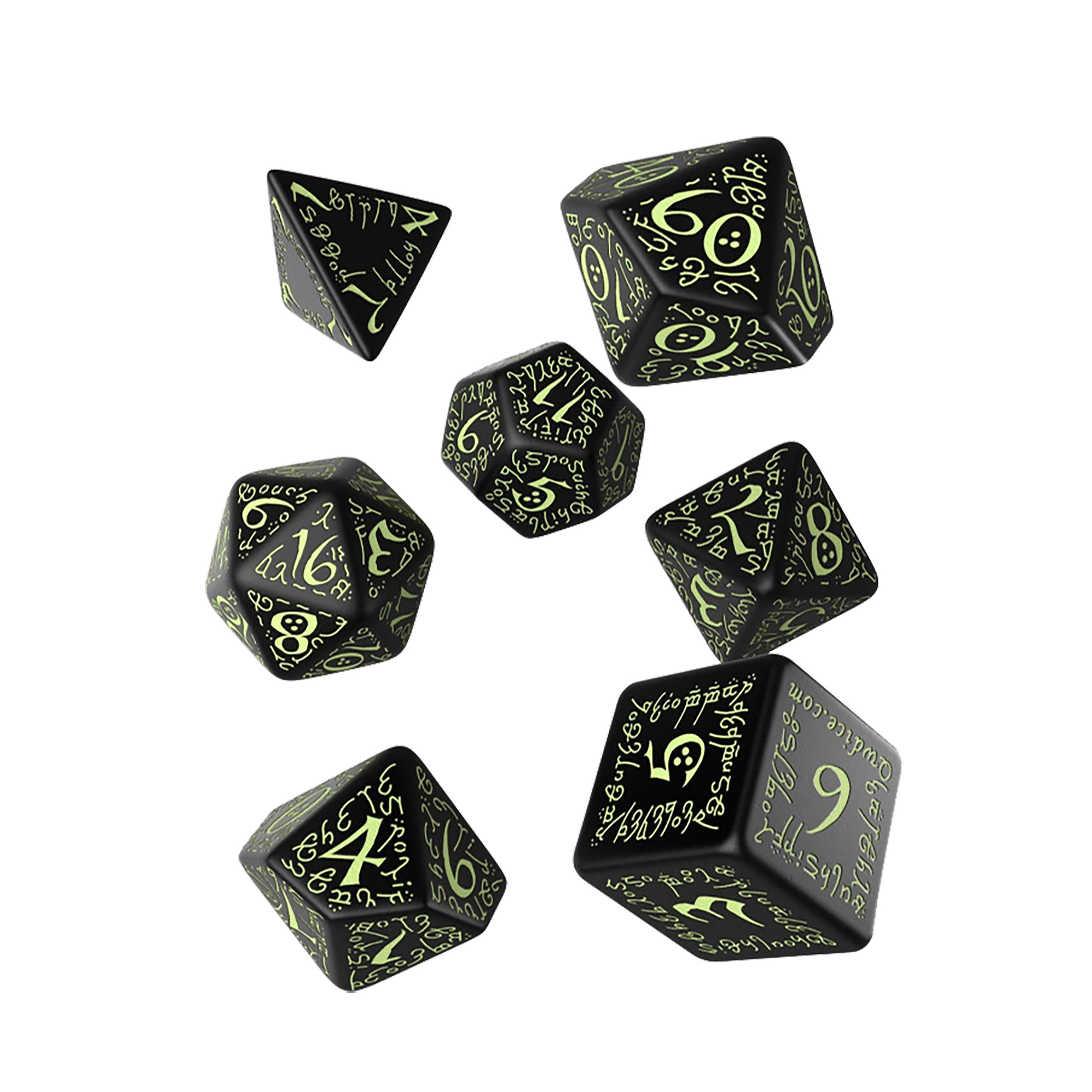 Product image Elvish RPG Dice Set 7pcs Glow in The Dark Edition