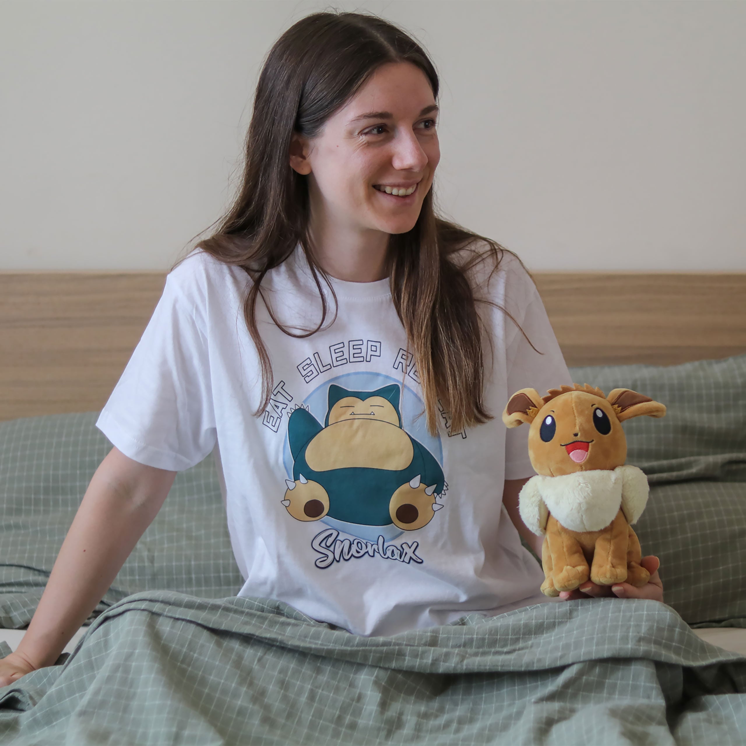Product image Pokemon - Snorlax Eat Sleep Repeat T-Shirt white