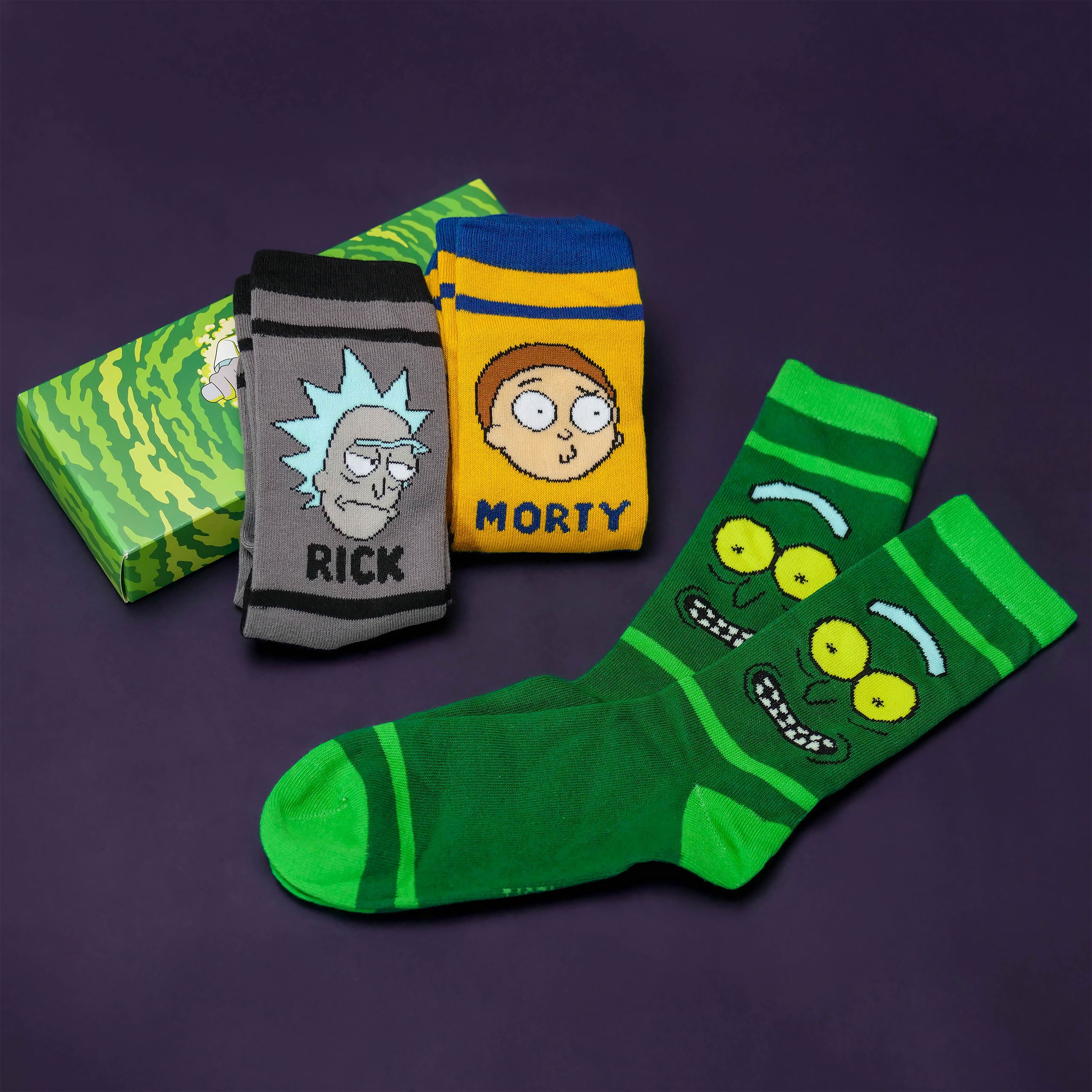 Product image Characters Socks 3-Pack in Gift Box - Rick and Morty