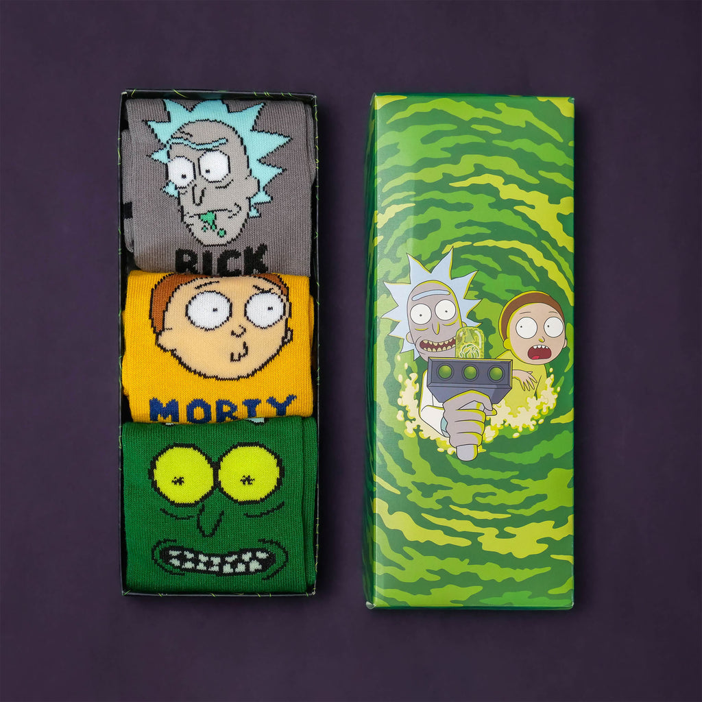 Product image Characters Socks 3-Pack in Gift Box - Rick and Morty