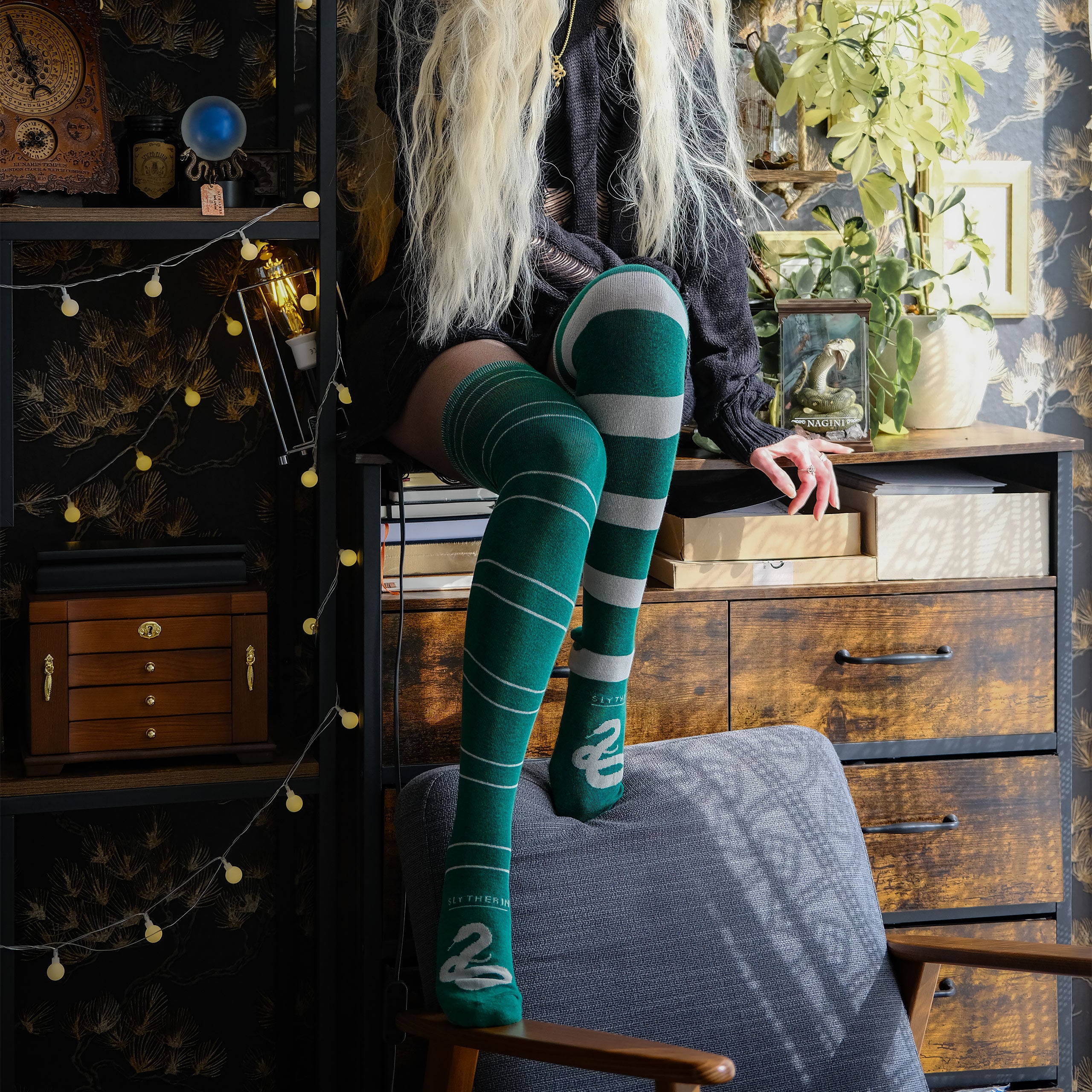 Product image Harry Potter - Slytherin Overknee Socks 2-Pack