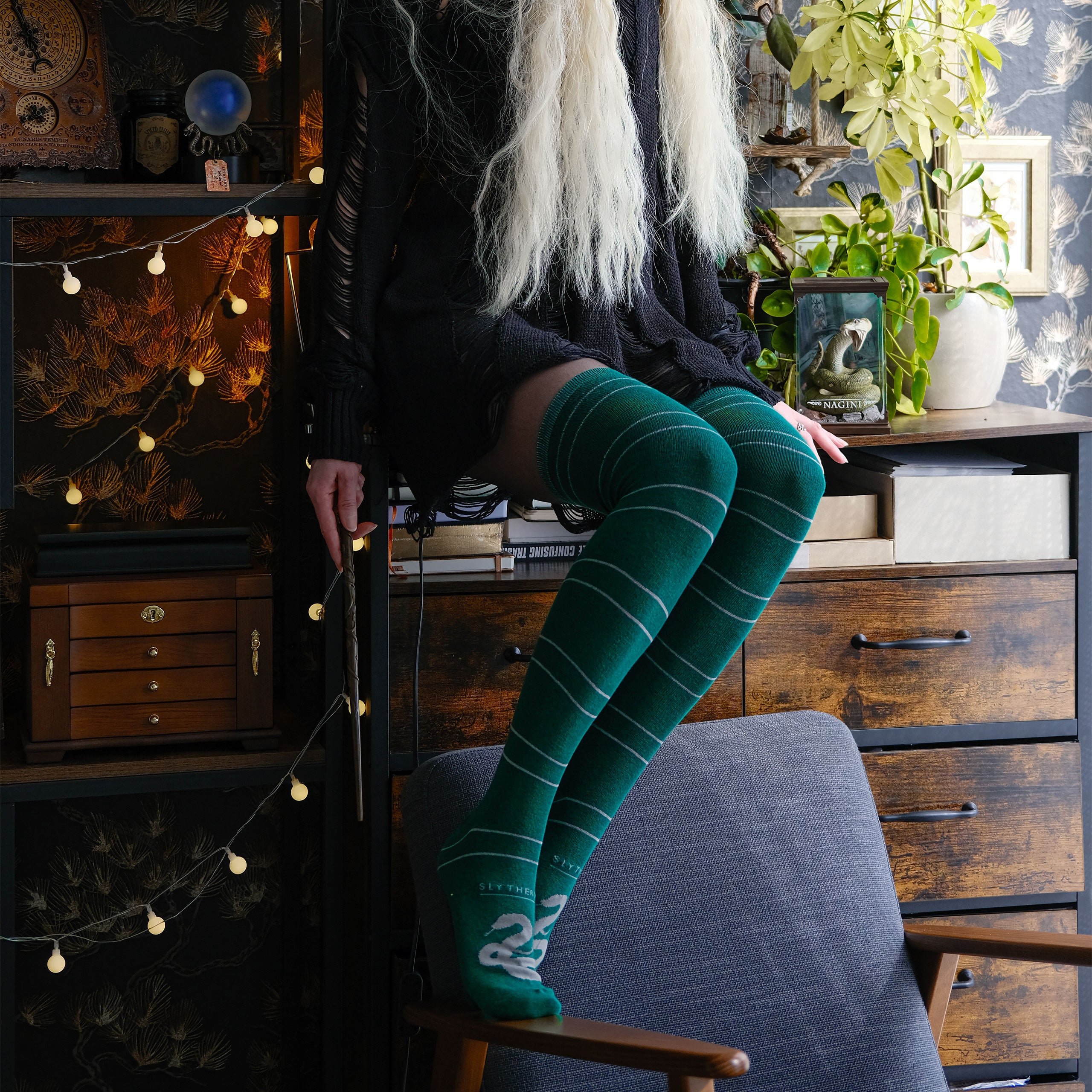 Product image Harry Potter - Slytherin Overknee Socks 2-Pack