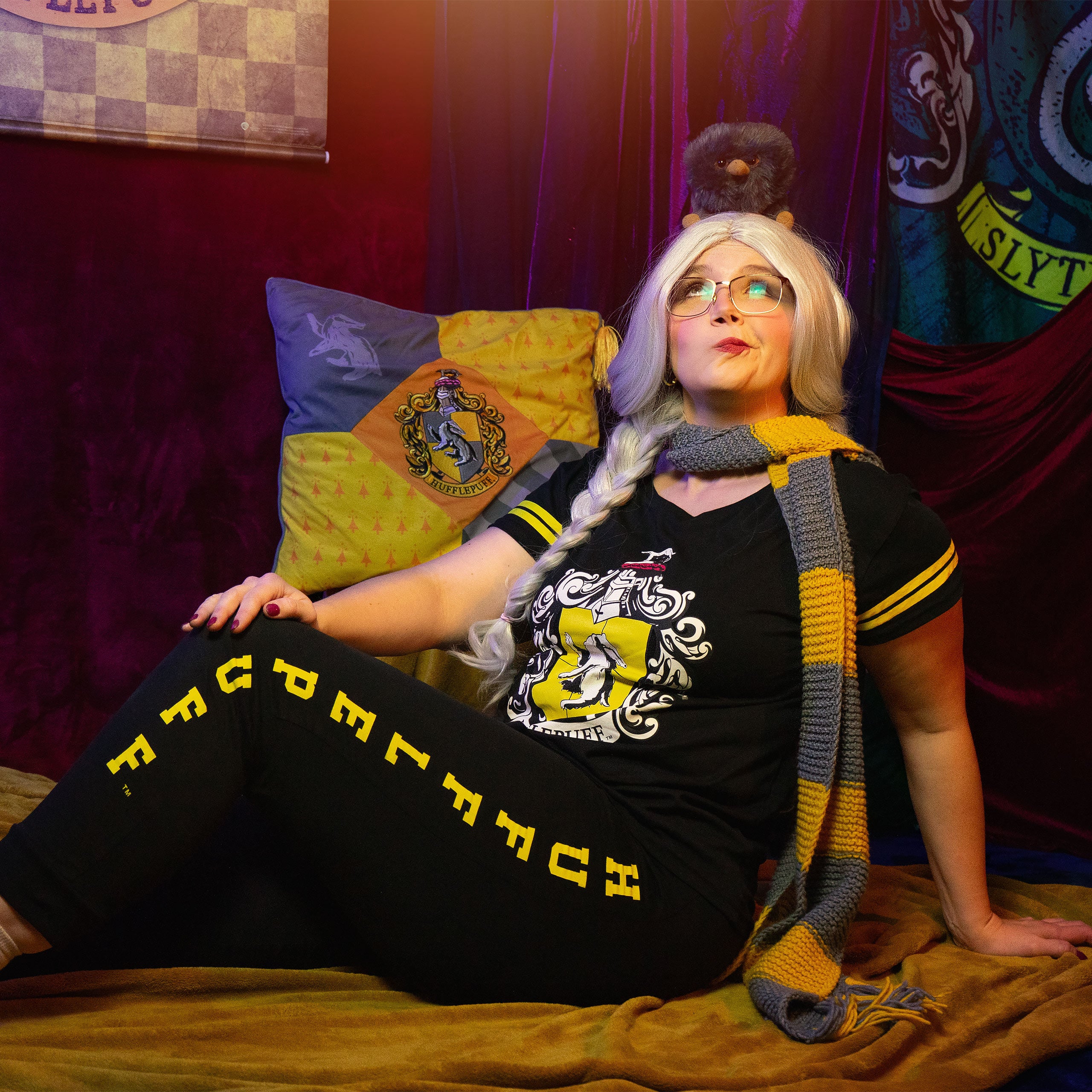Product image Hufflepuff Crest Pajamas Black - Harry Potter