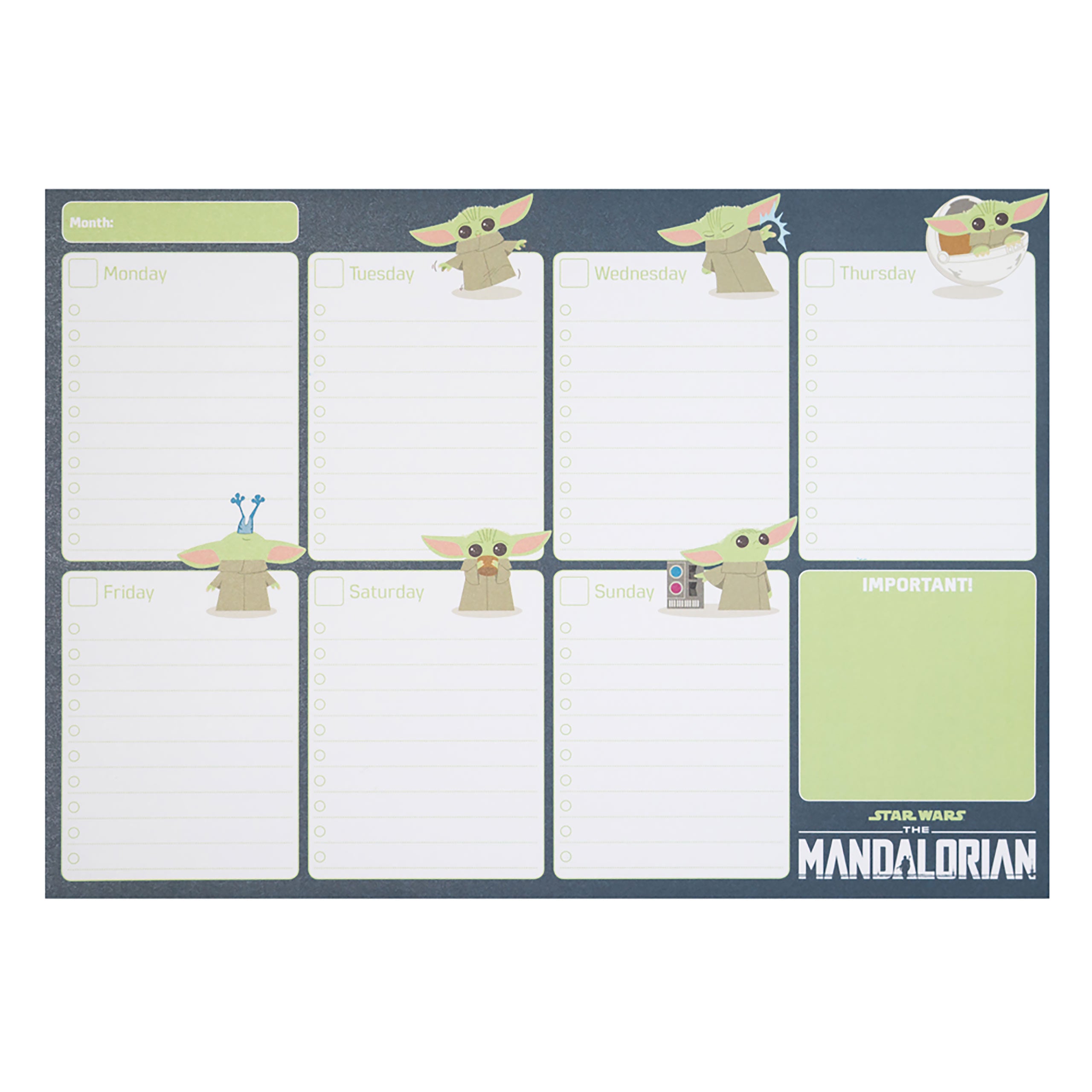 Product image Grogu Weekly Planner - Star Wars The Mandalorian