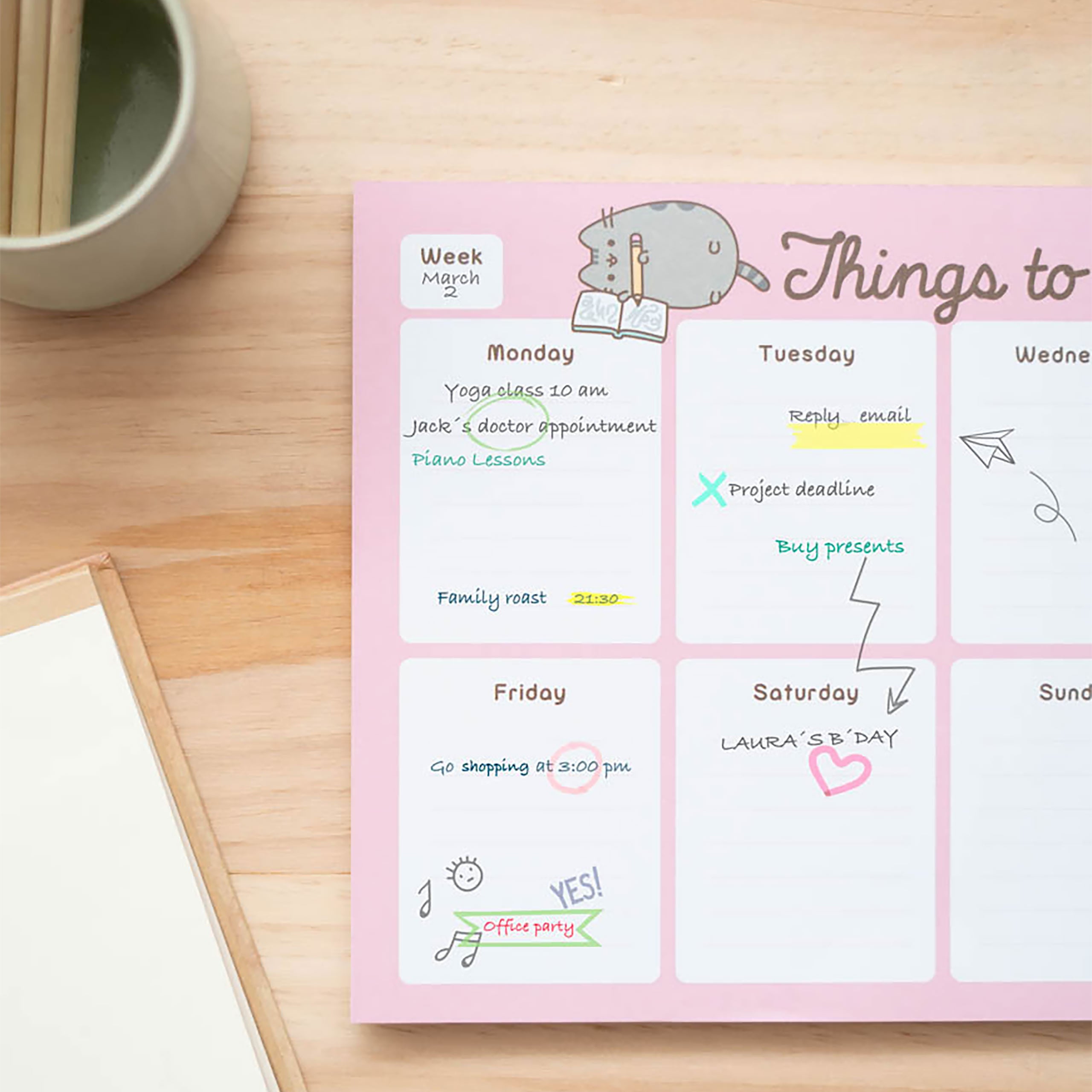 Product image Pusheen - Things To Do Later Weekly Planner