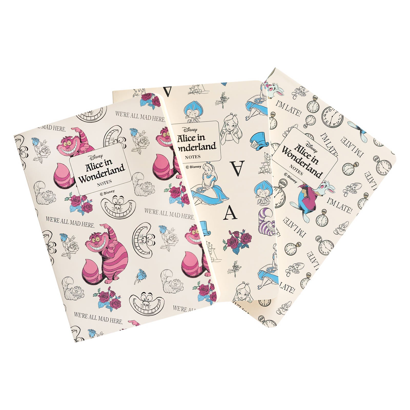 Product image Alice in Wonderland - Set of 3 Notebooks