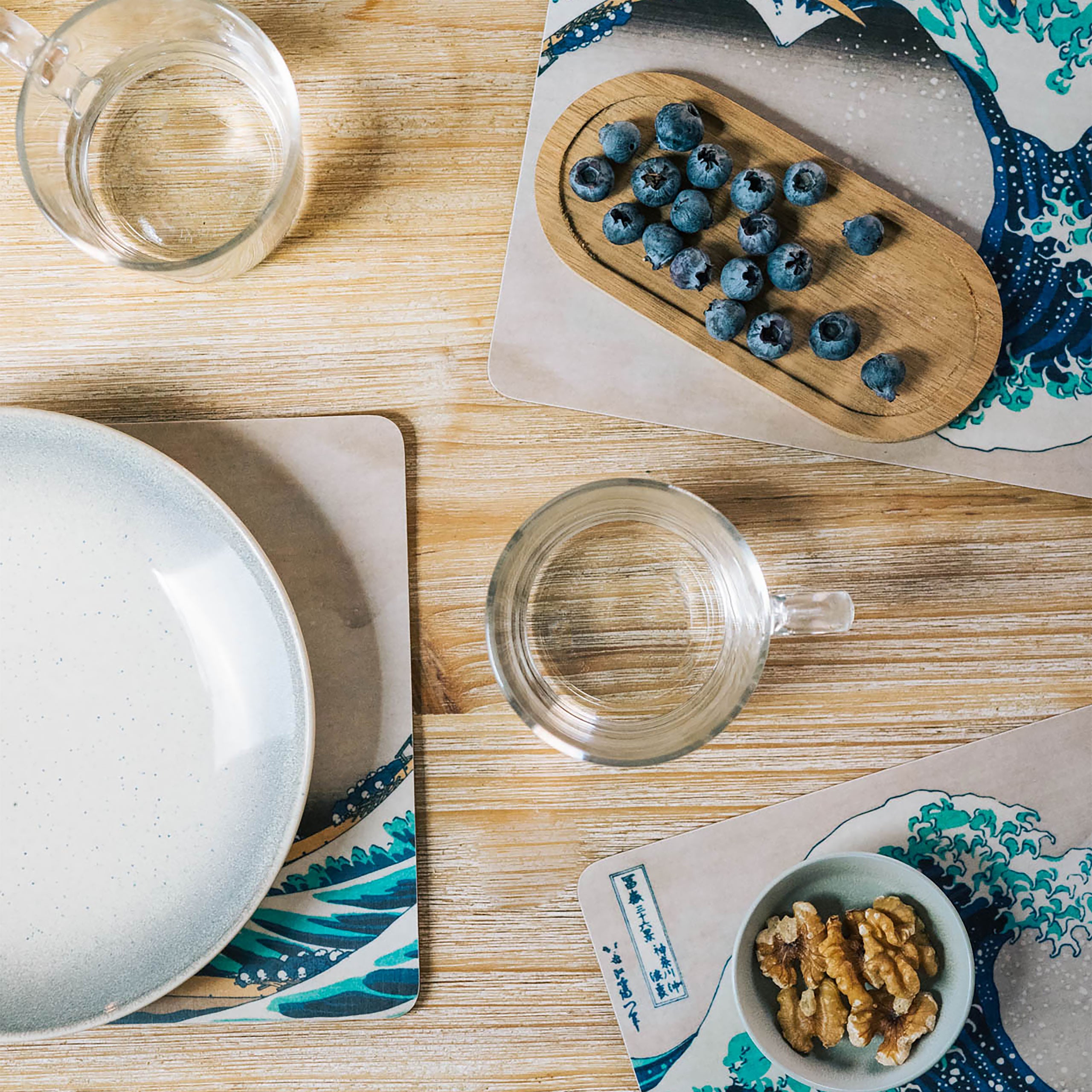Product image The Great Wave off Kanagawa - Katsushika Hokusai Breakfast Board 4-piece Set