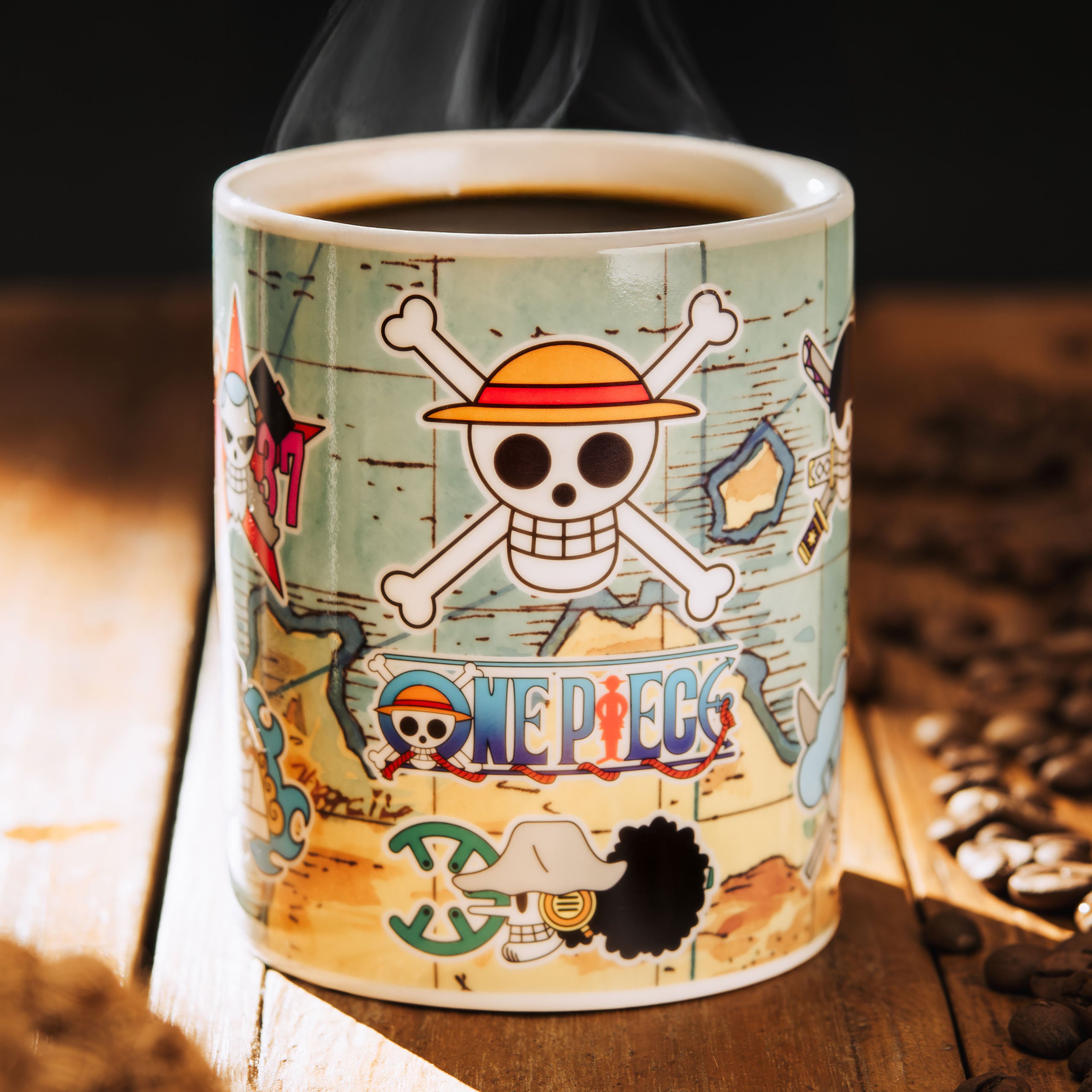 Product image One Piece - South Blue Map Heat Changing Mug