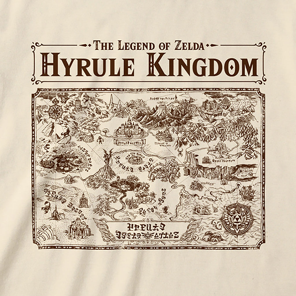 Product image Zelda - Map of Hyrule T-Shirt beige