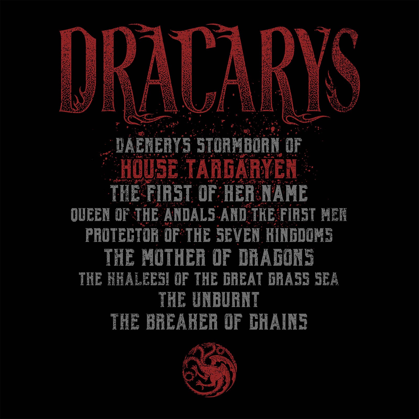 Product image Game of Thrones - Dracarys T-Shirt black