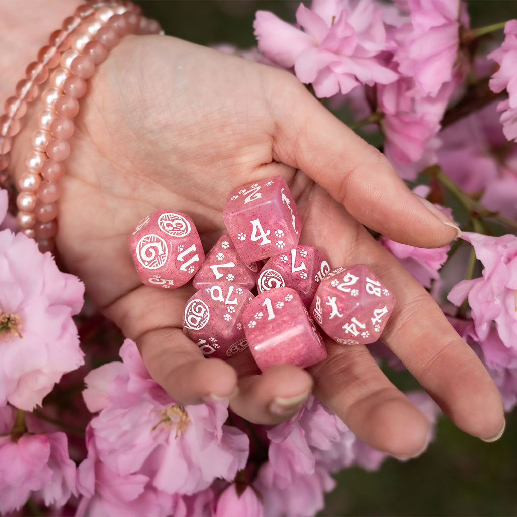 Product image Cats - Daisy Glitter RPG Dice Set 7pcs