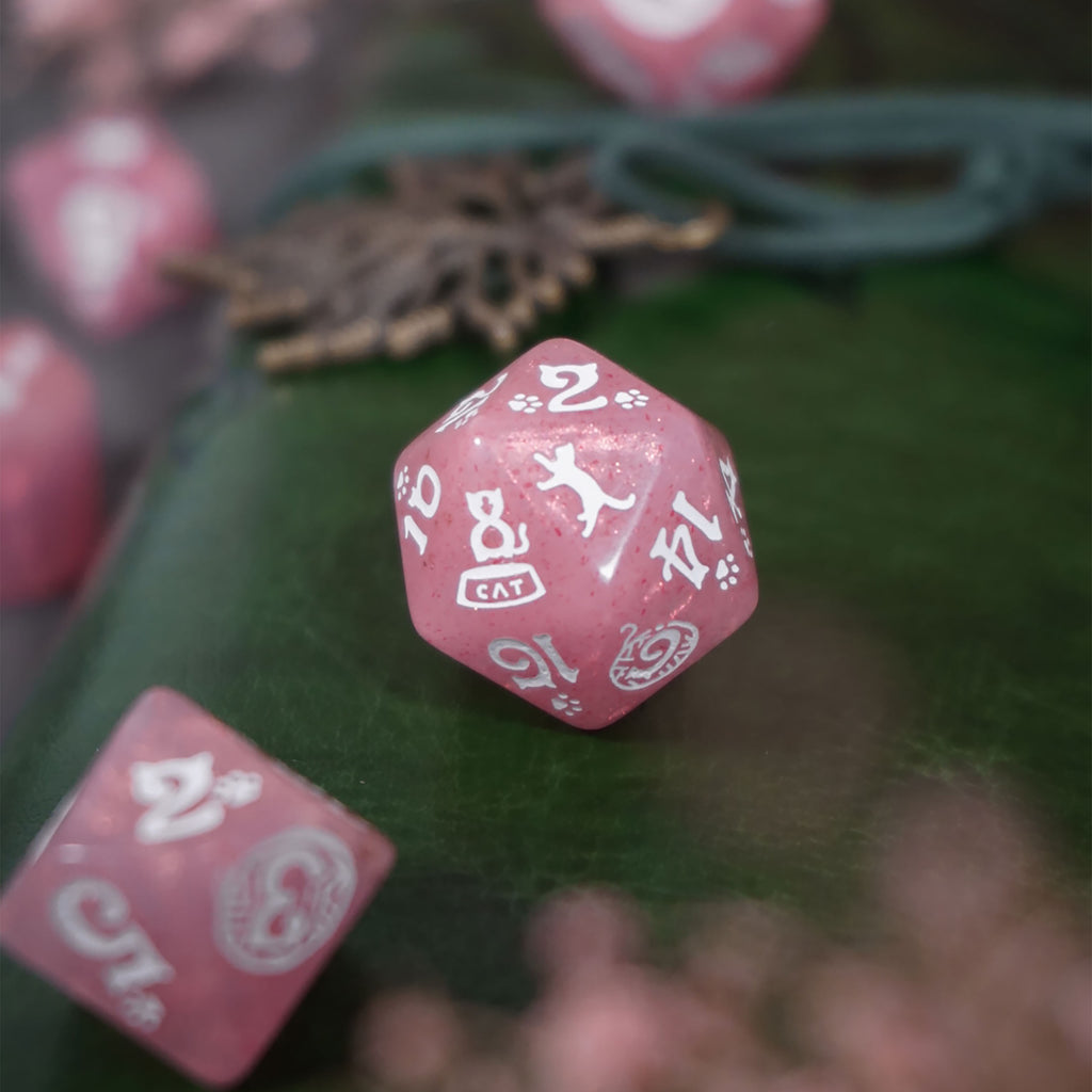 Product image Cats - Daisy Glitter RPG Dice Set 7pcs
