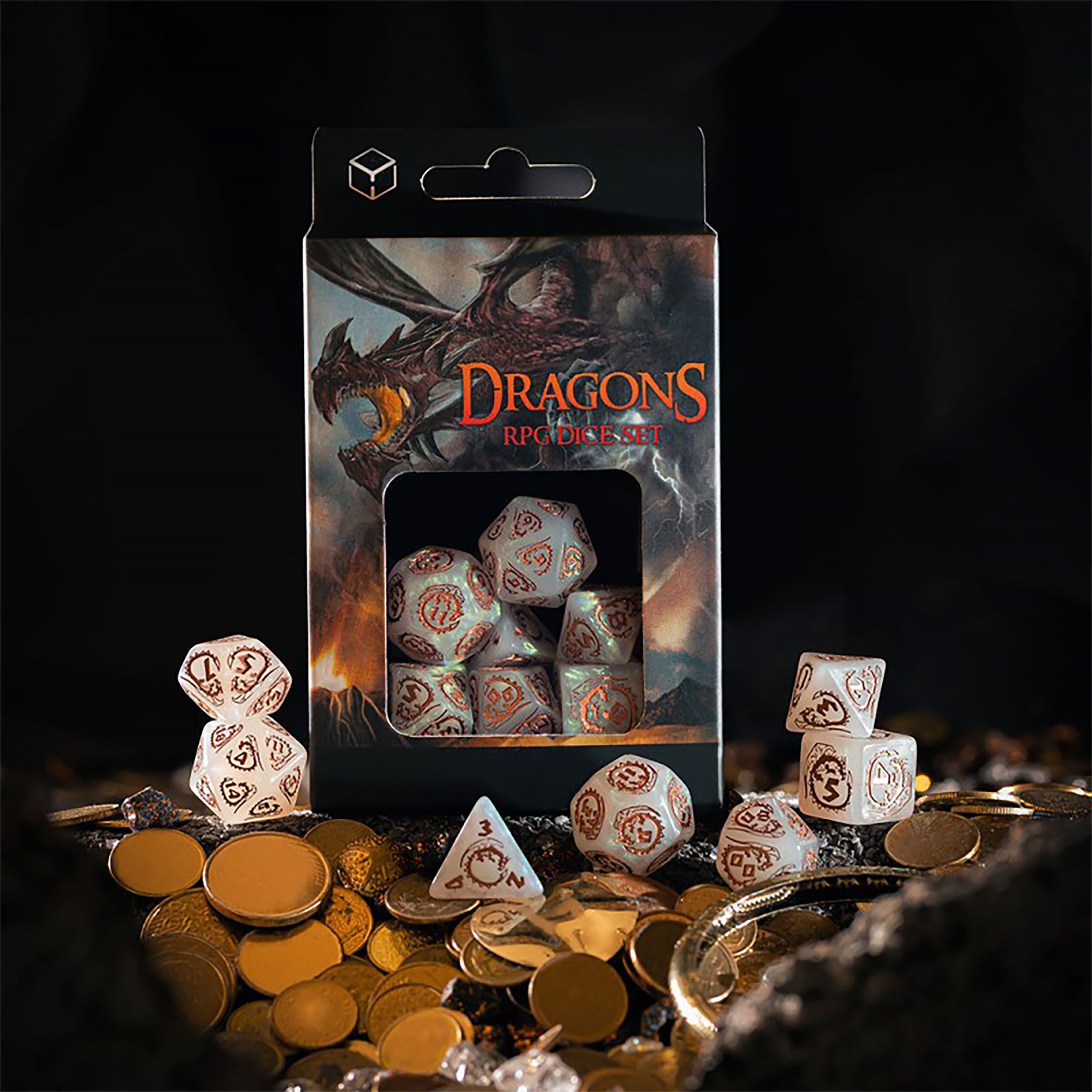Product image Dragons - Quartz RPG Dice Set 7pcs