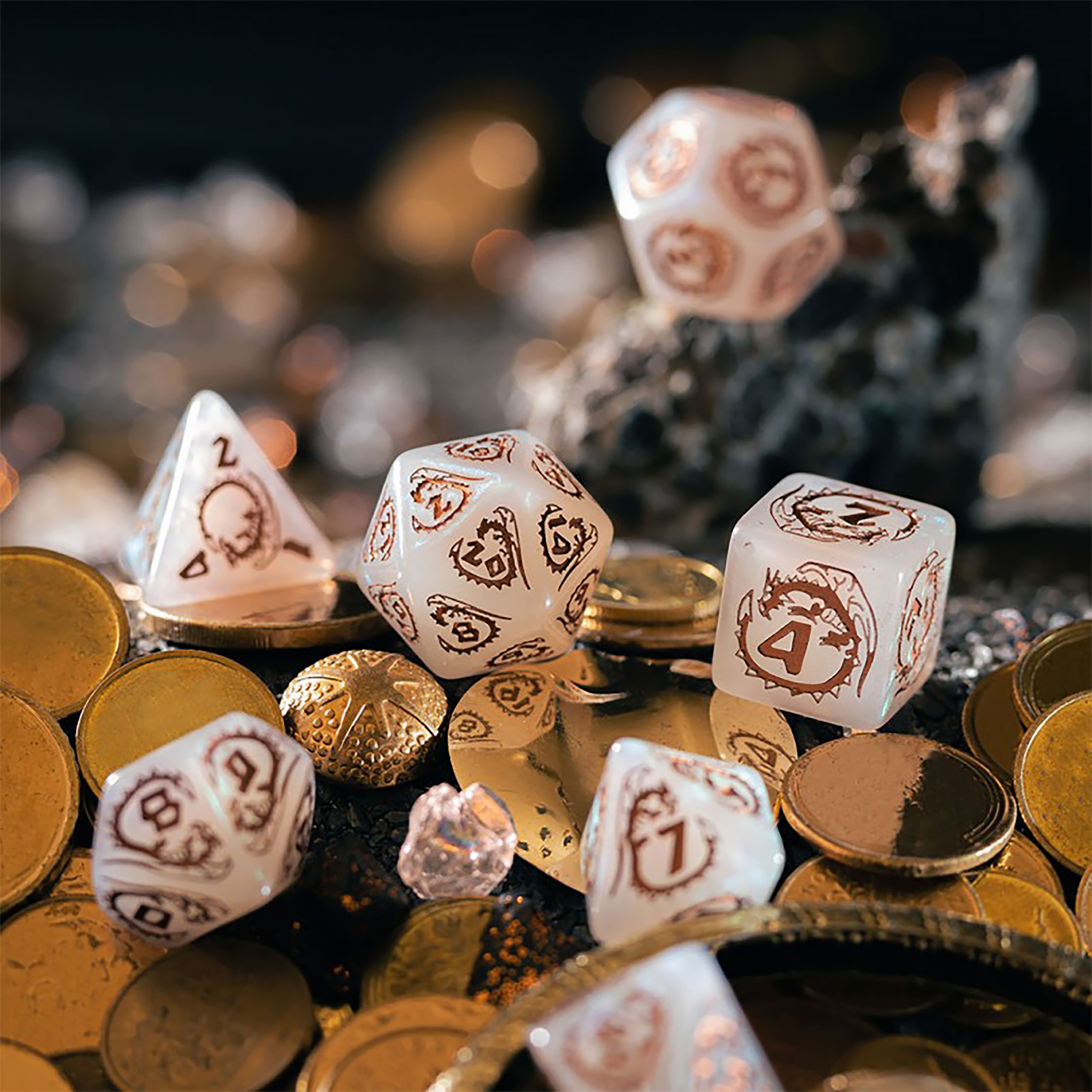 Product image Dragons - Quartz RPG Dice Set 7pcs