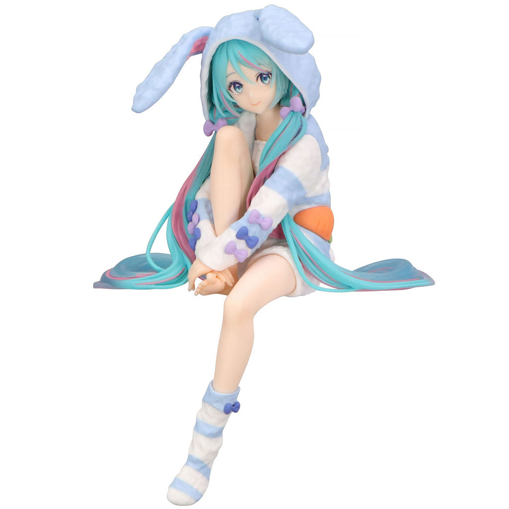 Product image Hatsune Miku - Miku Rabbit Ear Hood Pajama Blue Noodle Stopper Figure