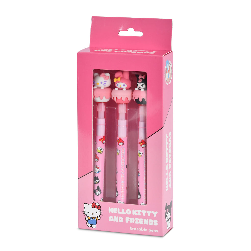 Product image Sanrio - Hello Kitty and Friends Erasable Ballpoint Pens, Set of 3