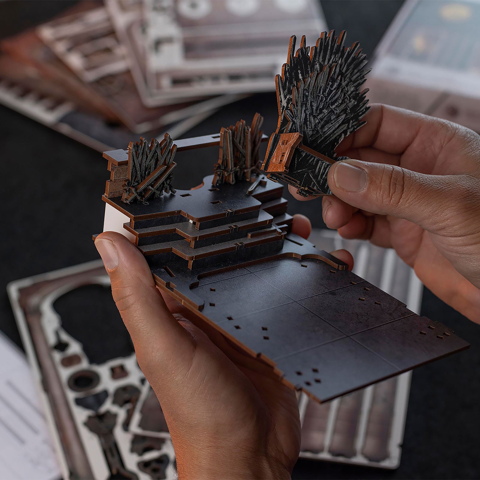 Product image Game of Thrones - Iron Throne Book Nook Wood Model Kit