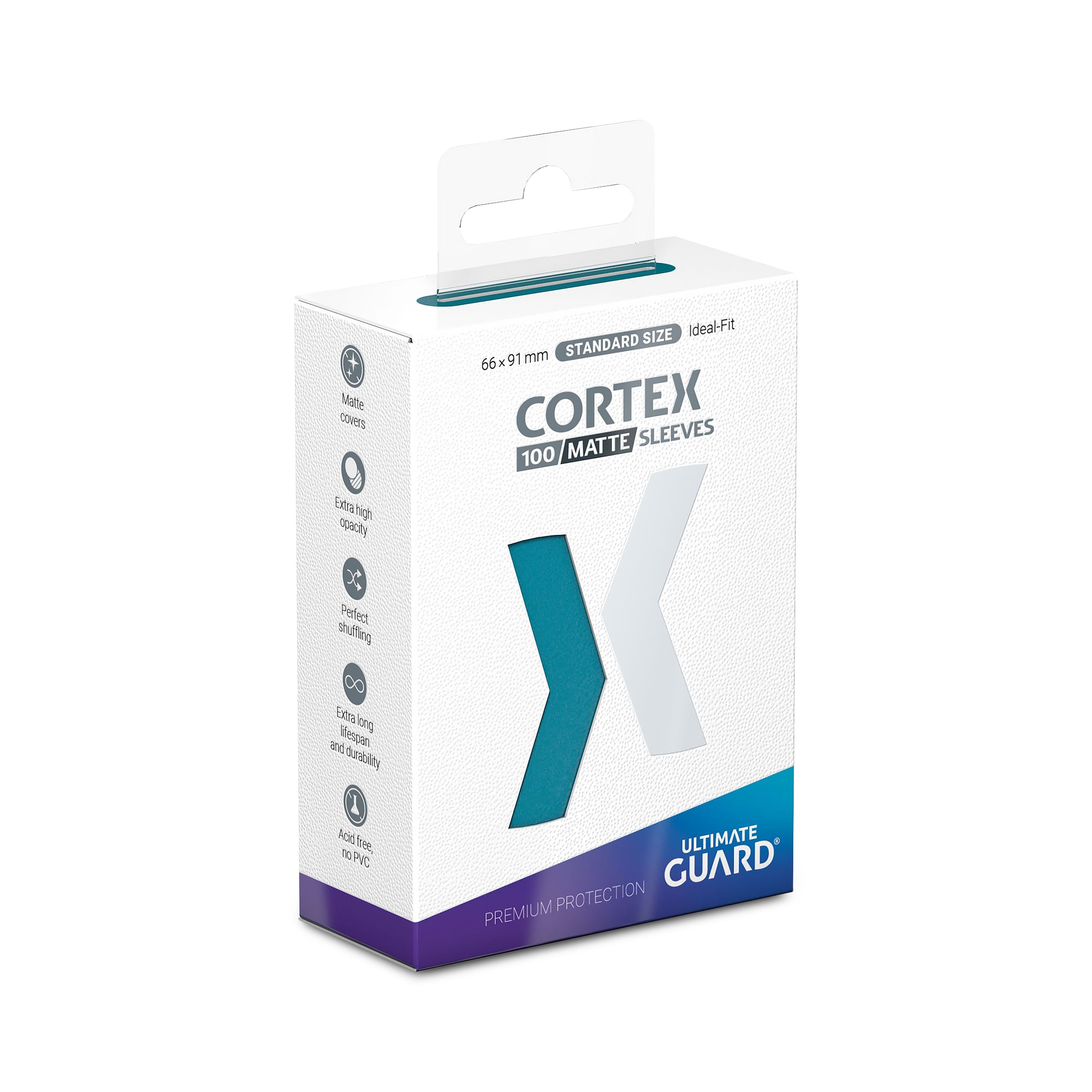 Product image Cortex Matte Petrol Blue Card Sleeves - 100 Pack - Ultimate Guard - TCG Standard Size