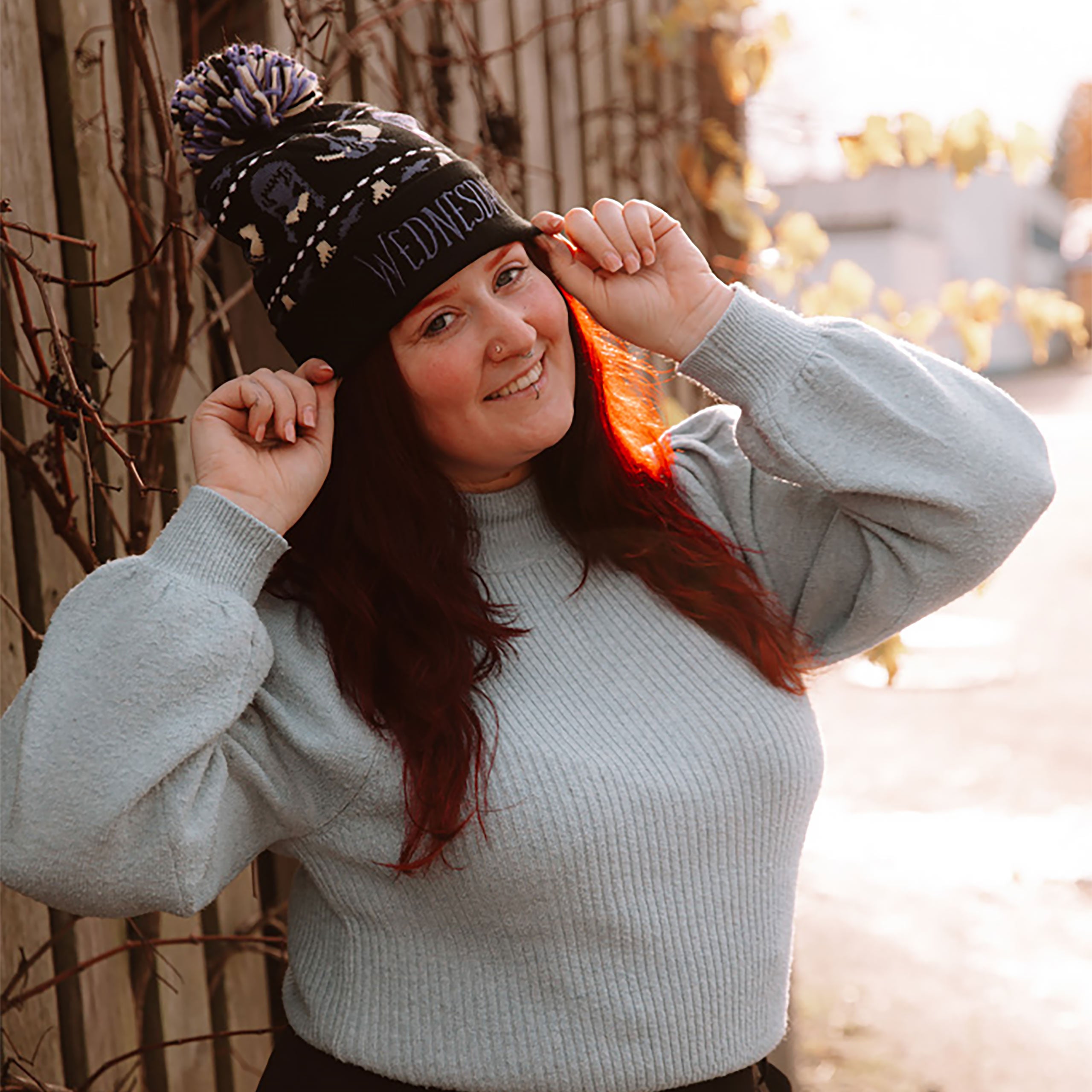 Product image Wednesday - Midnight pom-pom beanie