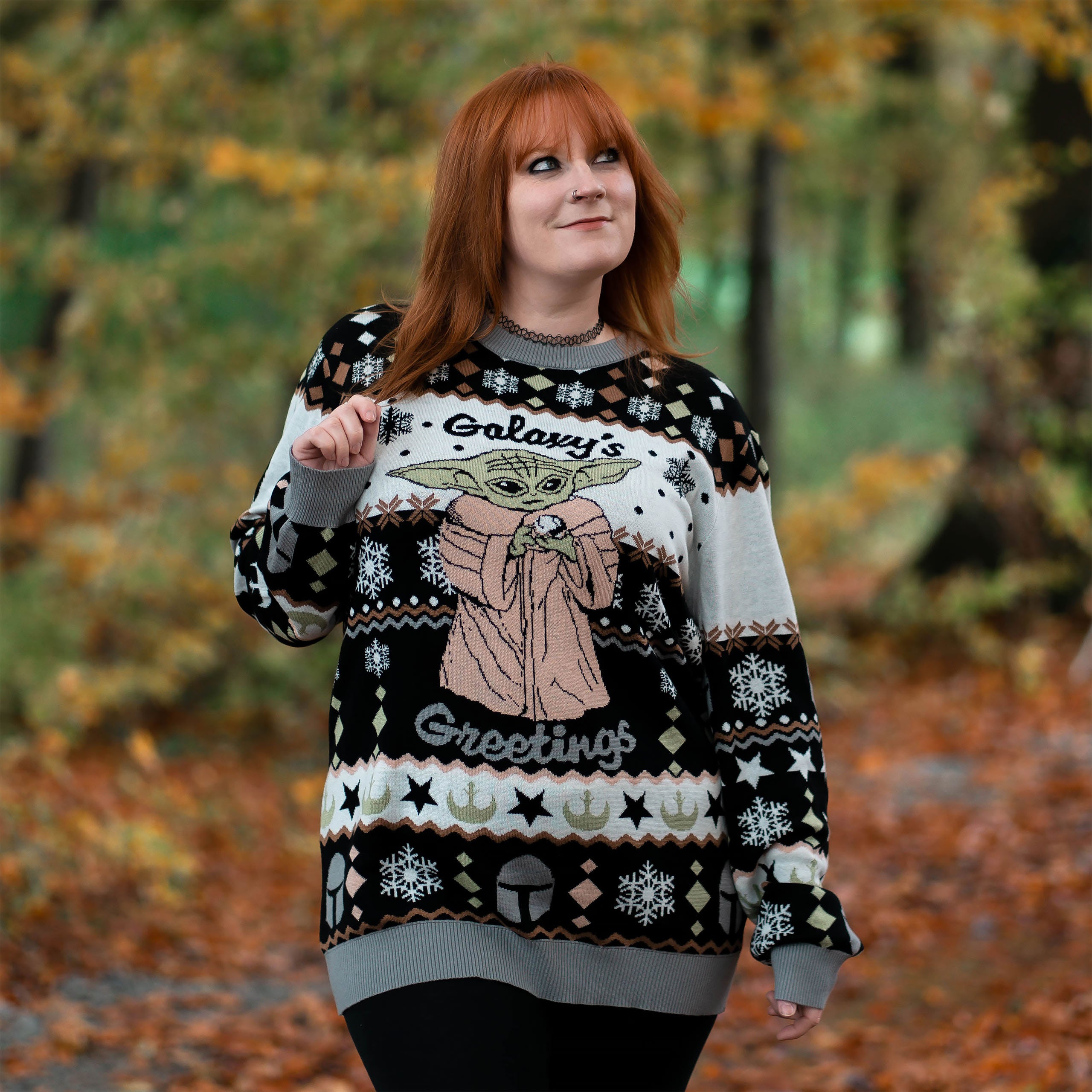 Product image Grogu Galaxy's Greetings Knit Sweater - Star Wars The Mandalorian