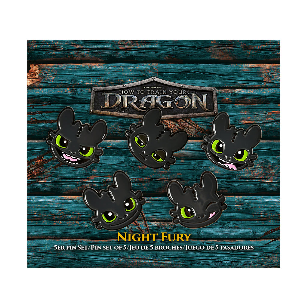 Product image How to Train Your Dragon - Toothless Pins 5-Piece Set