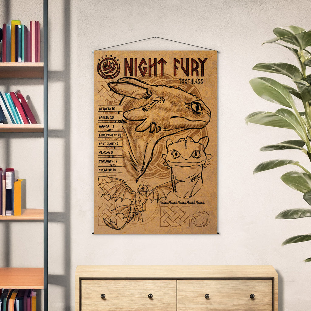 Product image How to Train Your Dragon - Night Fury Wall Scroll