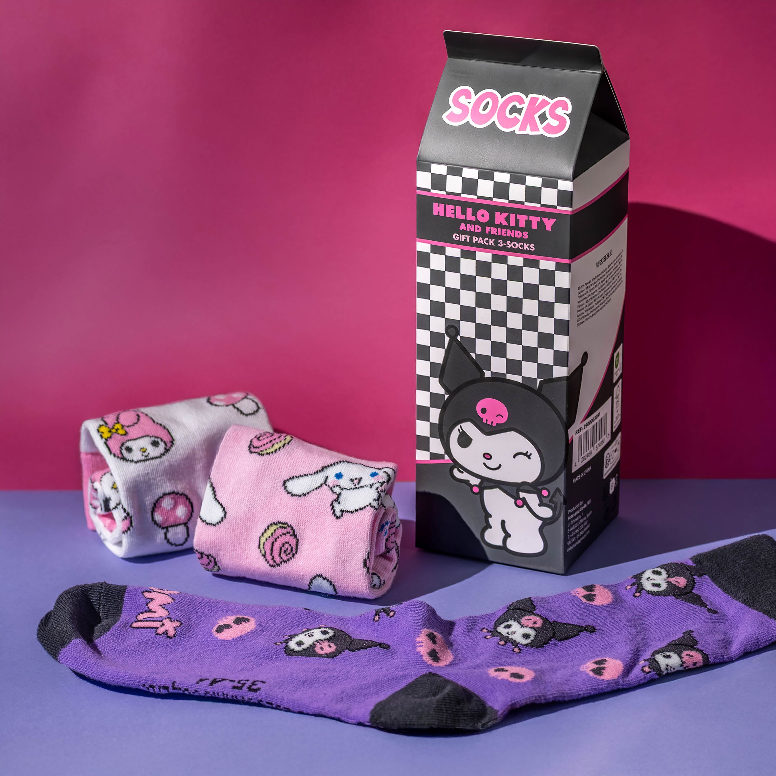 Product image Sanrio - Hello Kitty and Friends 3-Pack Socks in Gift Box