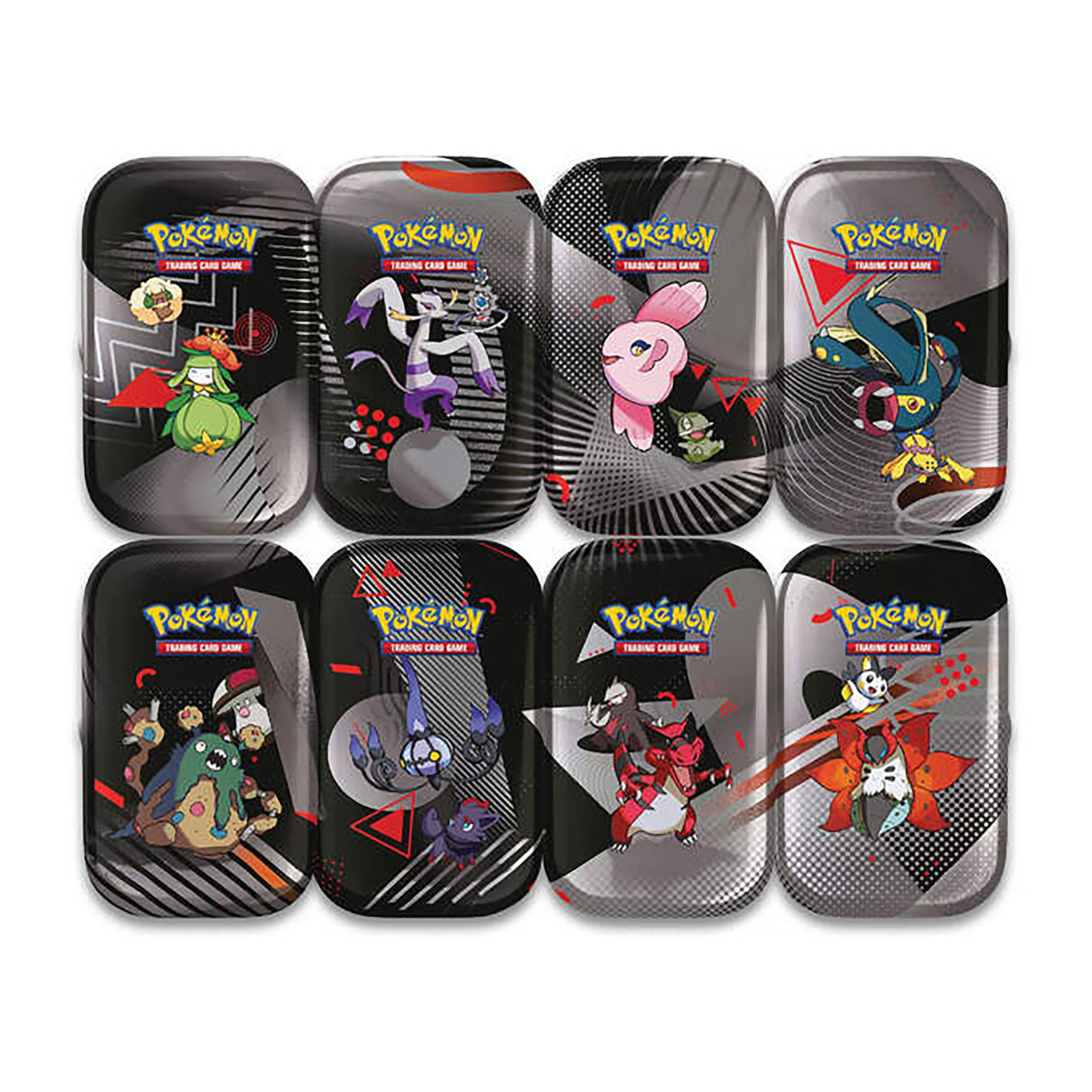 Product image Pokemon - Black Thunder & White Flame Trading Cards Tin Box 8-Display