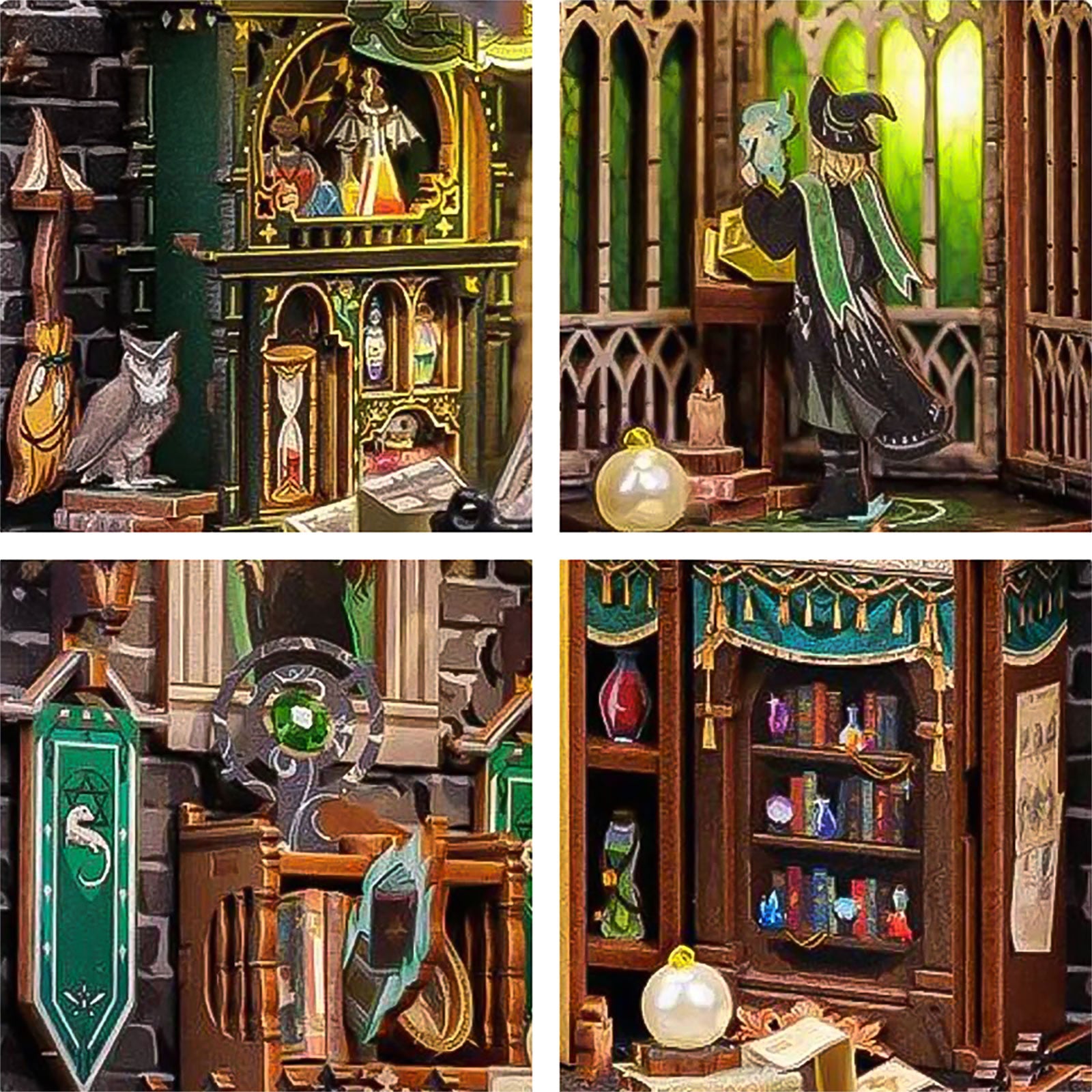 Product image Darkness Common Room Book Nook Wooden Model Kit for Harry Potter Fans