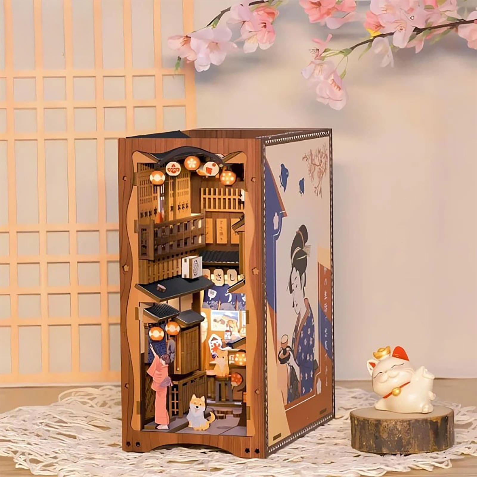 Product image Sakura - Under the Sakura Tree Book Nook Model Kit Wood