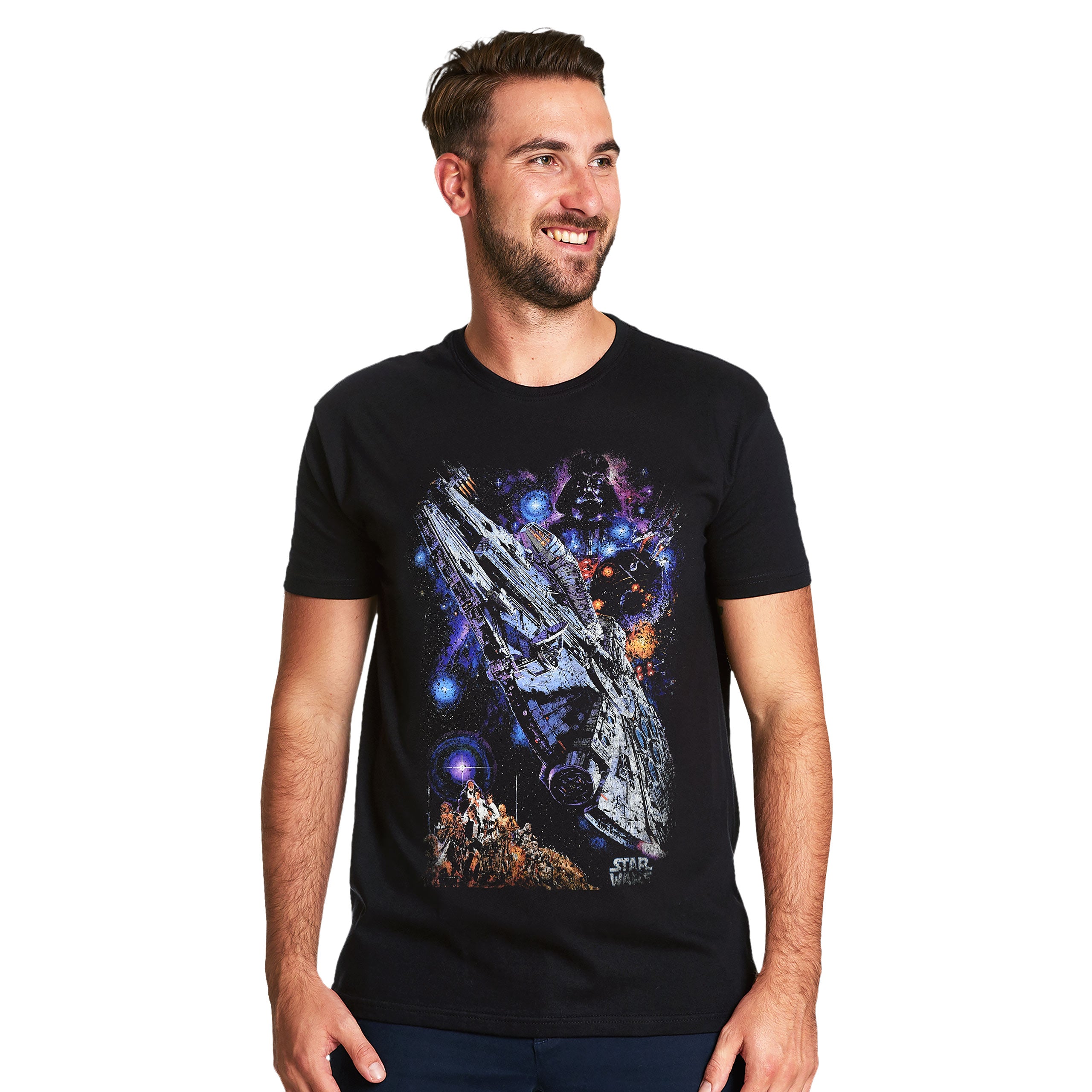 Product image Star Wars - Galaxy Ship Poster T-Shirt black