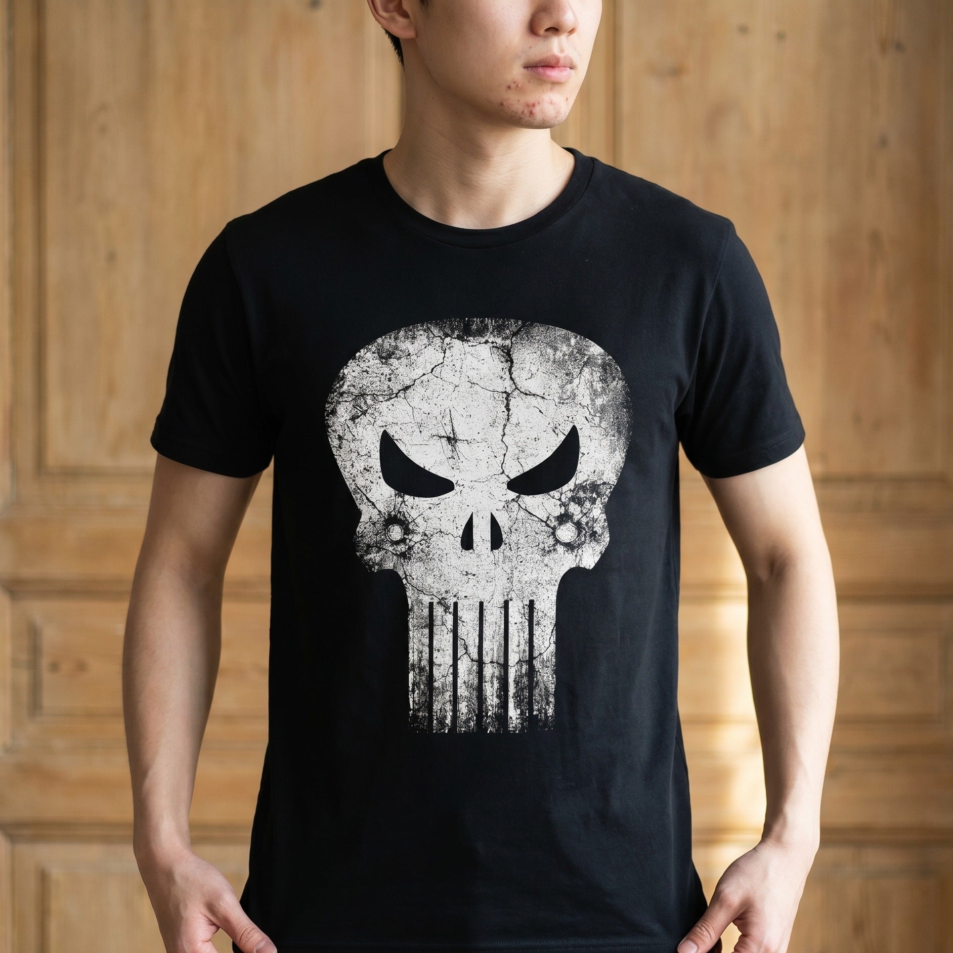 Product image Punisher - Skull Distress Logo T-Shirt black