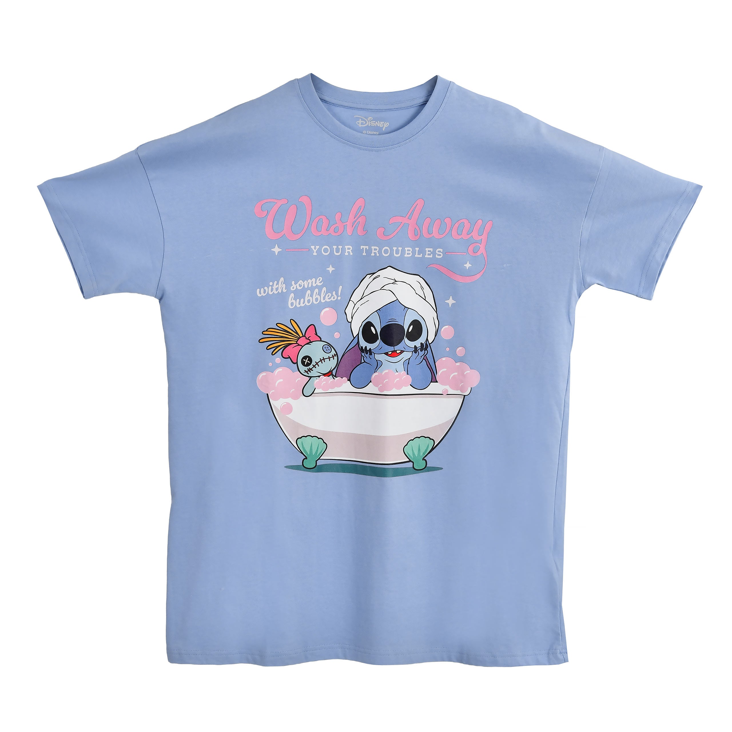 Product image Stitch Wash Away longline T-shirt blue - Lilo & Stitch
