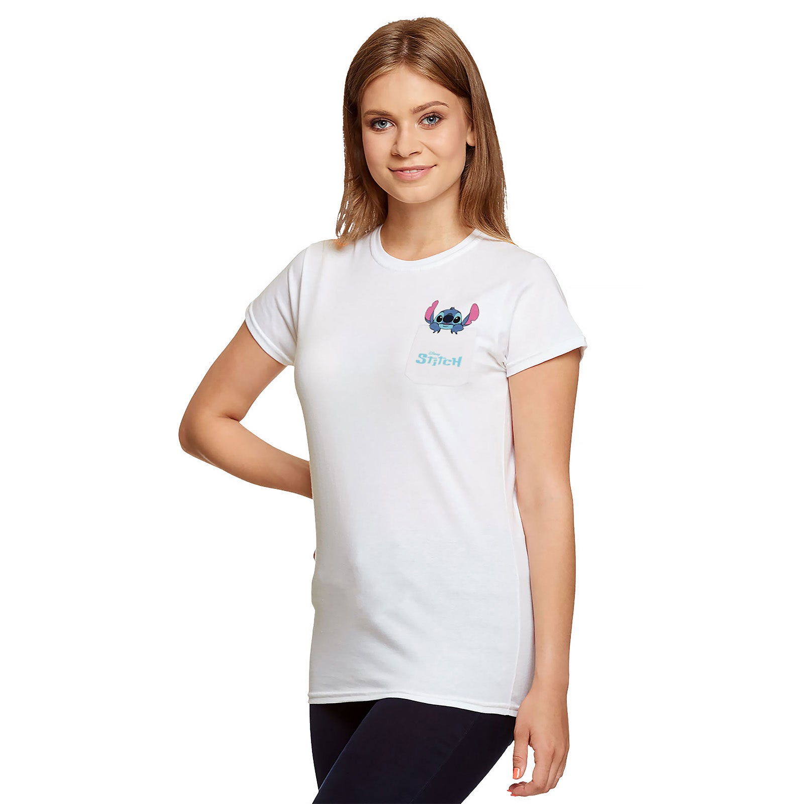 Product image Stitch Pocket T-Shirt White - Lilo & Stitch