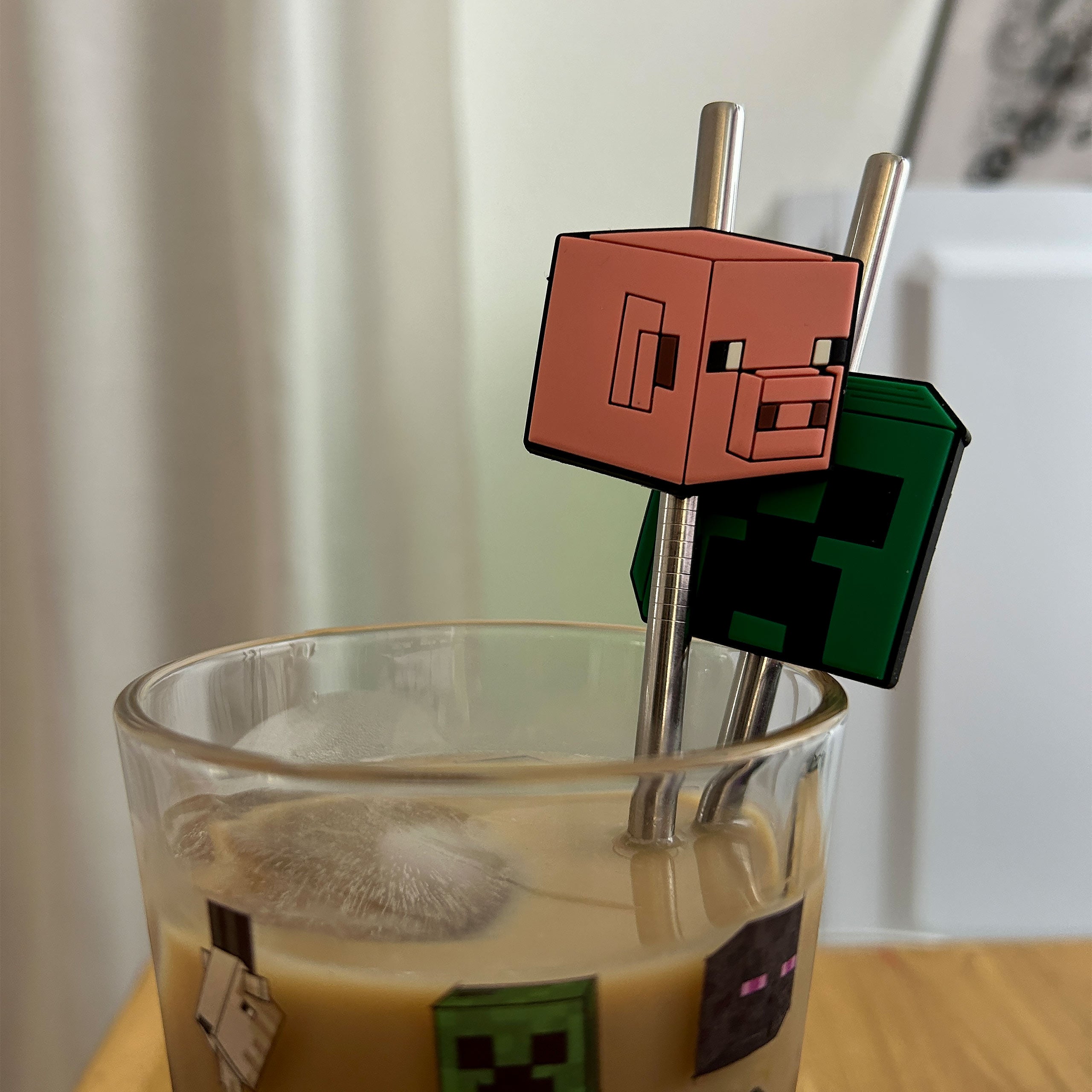 Product image Minecraft - Characters Glass with 2 Straws