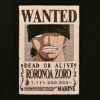 Product image One Piece - Roronoa Zoro Wanted T-Shirt black