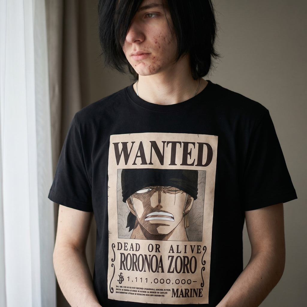 Product image One Piece - Roronoa Zoro Wanted T-Shirt black