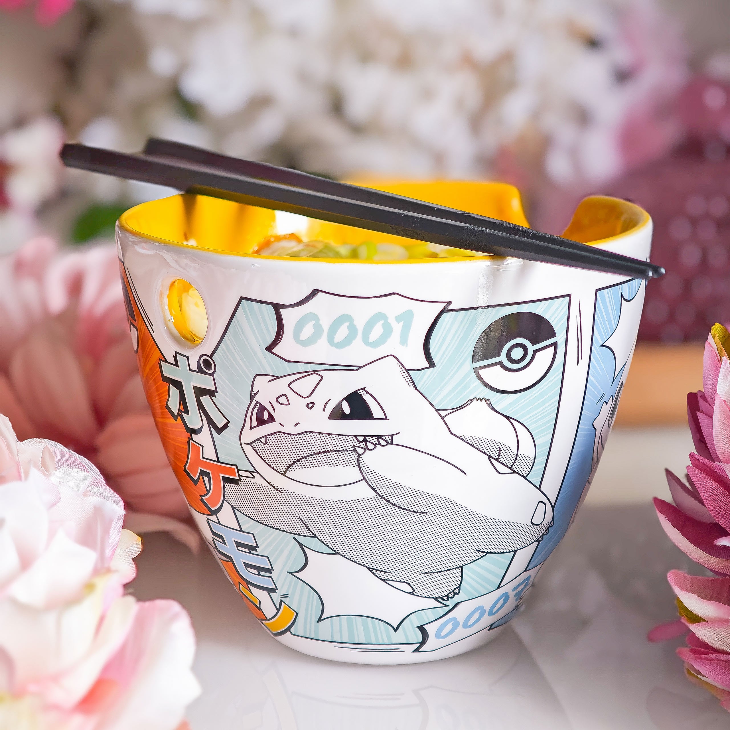 Product image Pokémon - Starters ramen bowl with chopsticks