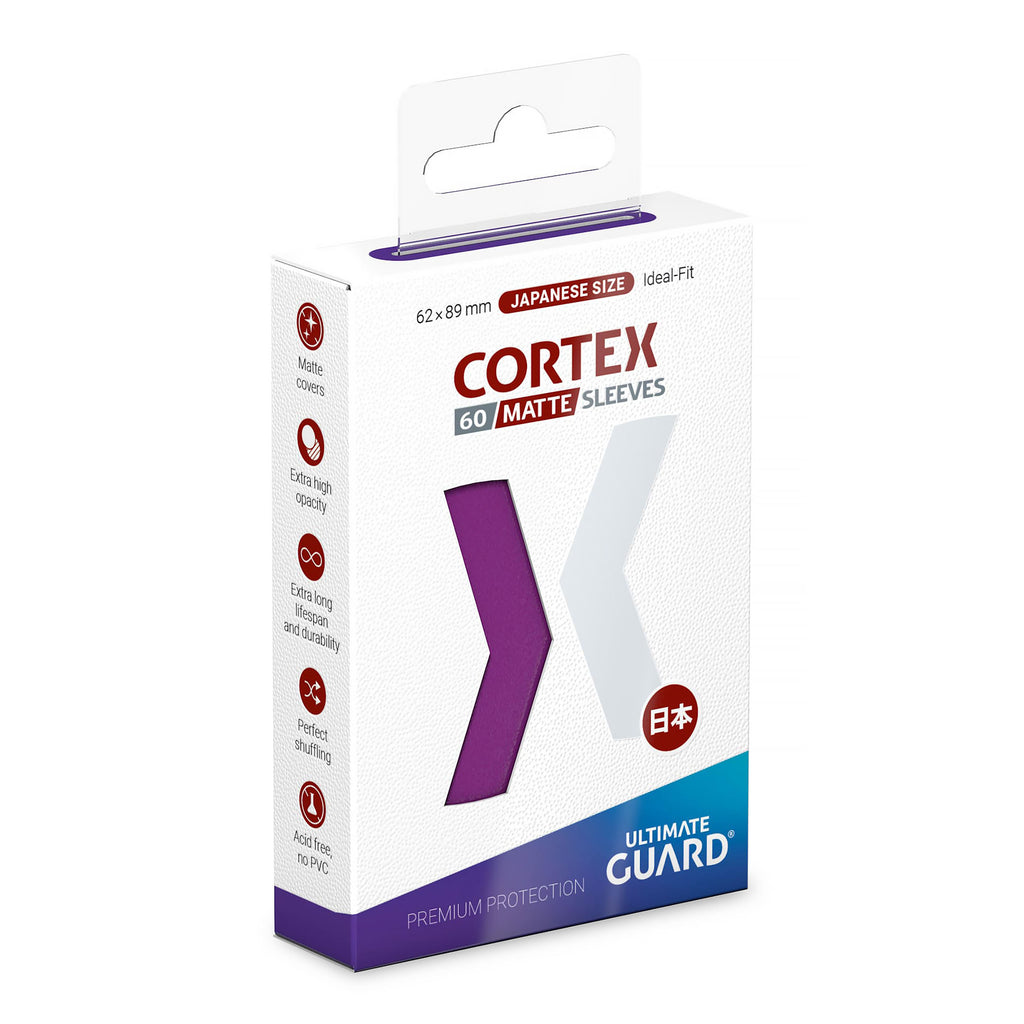Product image Ultimate Guard Cortex Card Sleeves Matte Purple – Japanese Size, 60-Pack