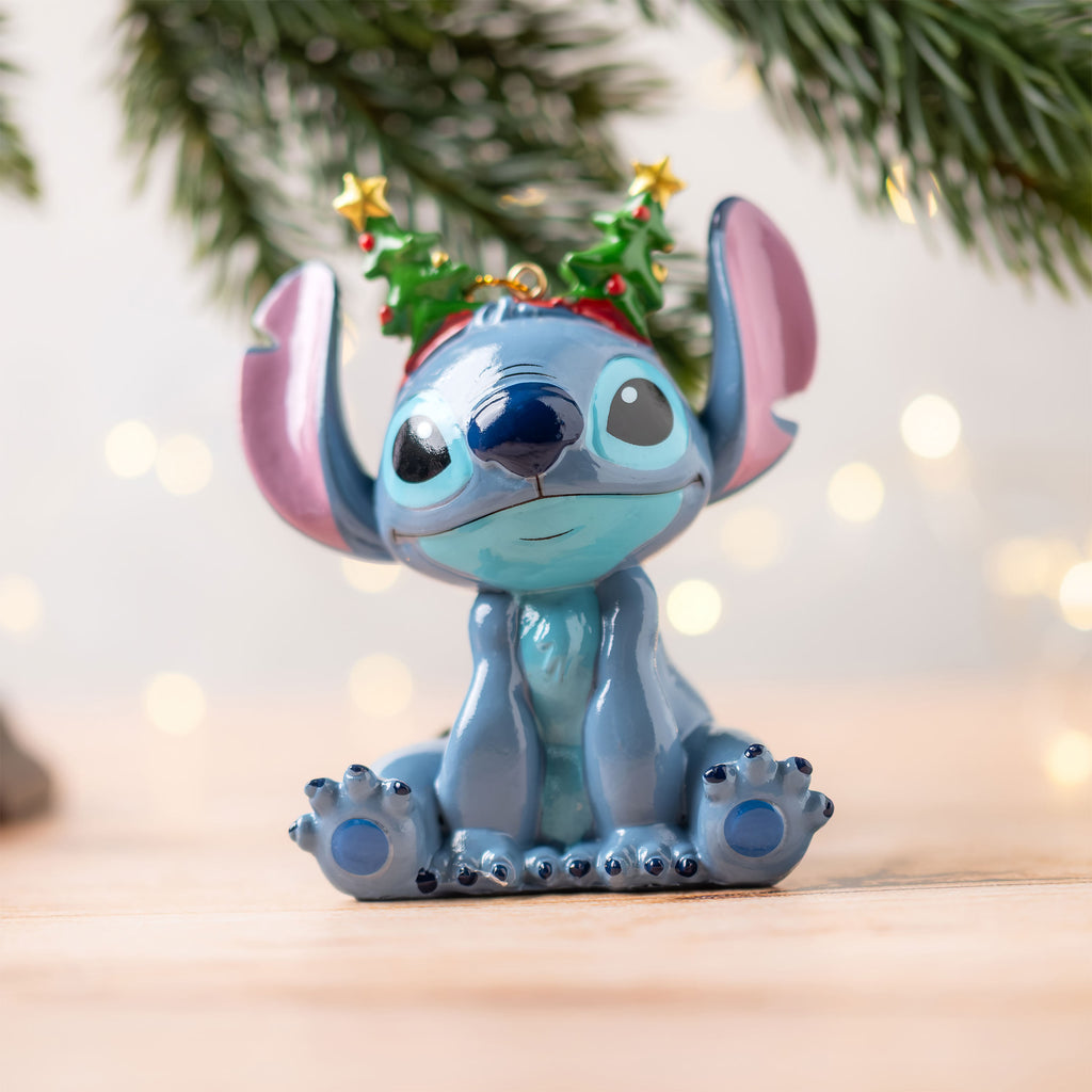 Product image Stitch with Headband Christmas Tree Ornament - Lilo & Stitch