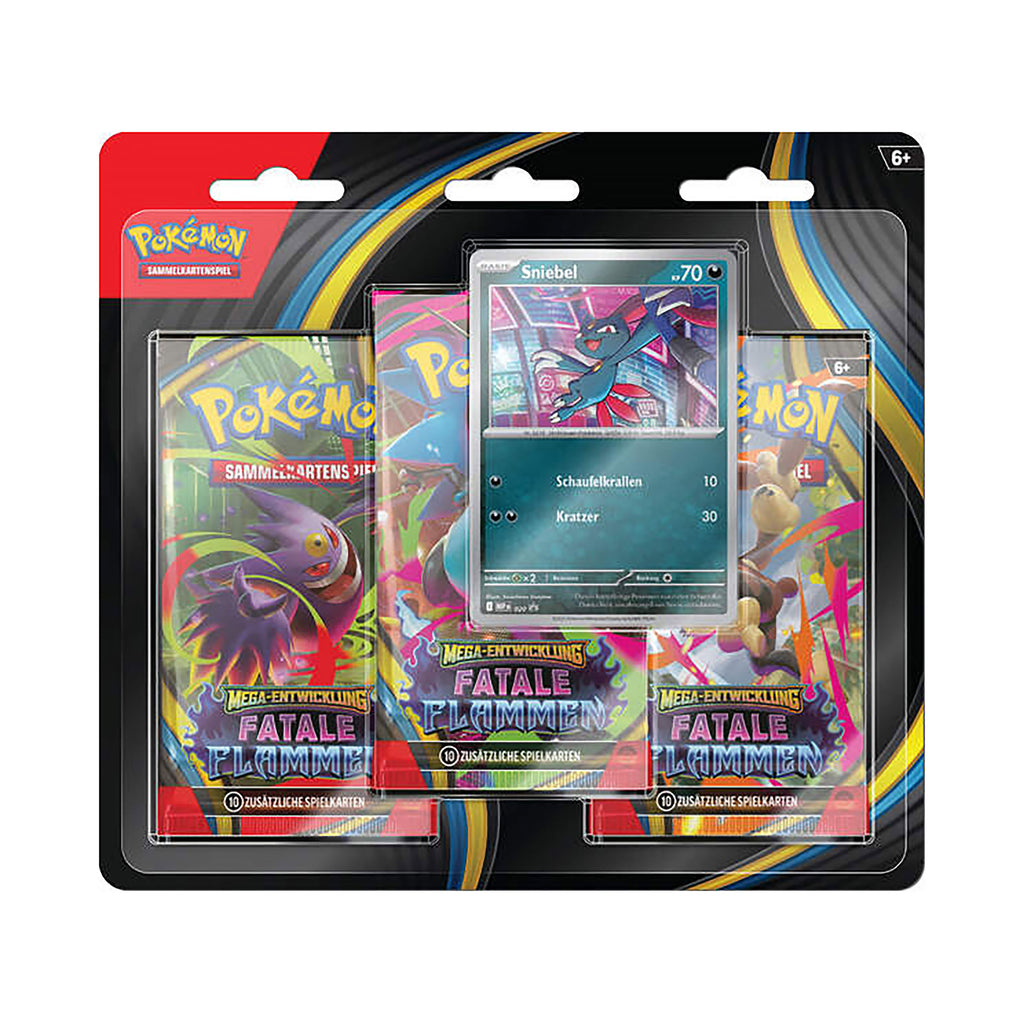 Product image Pokémon - Fateful Flames Mega Evolution 3-Pack Blister German Version