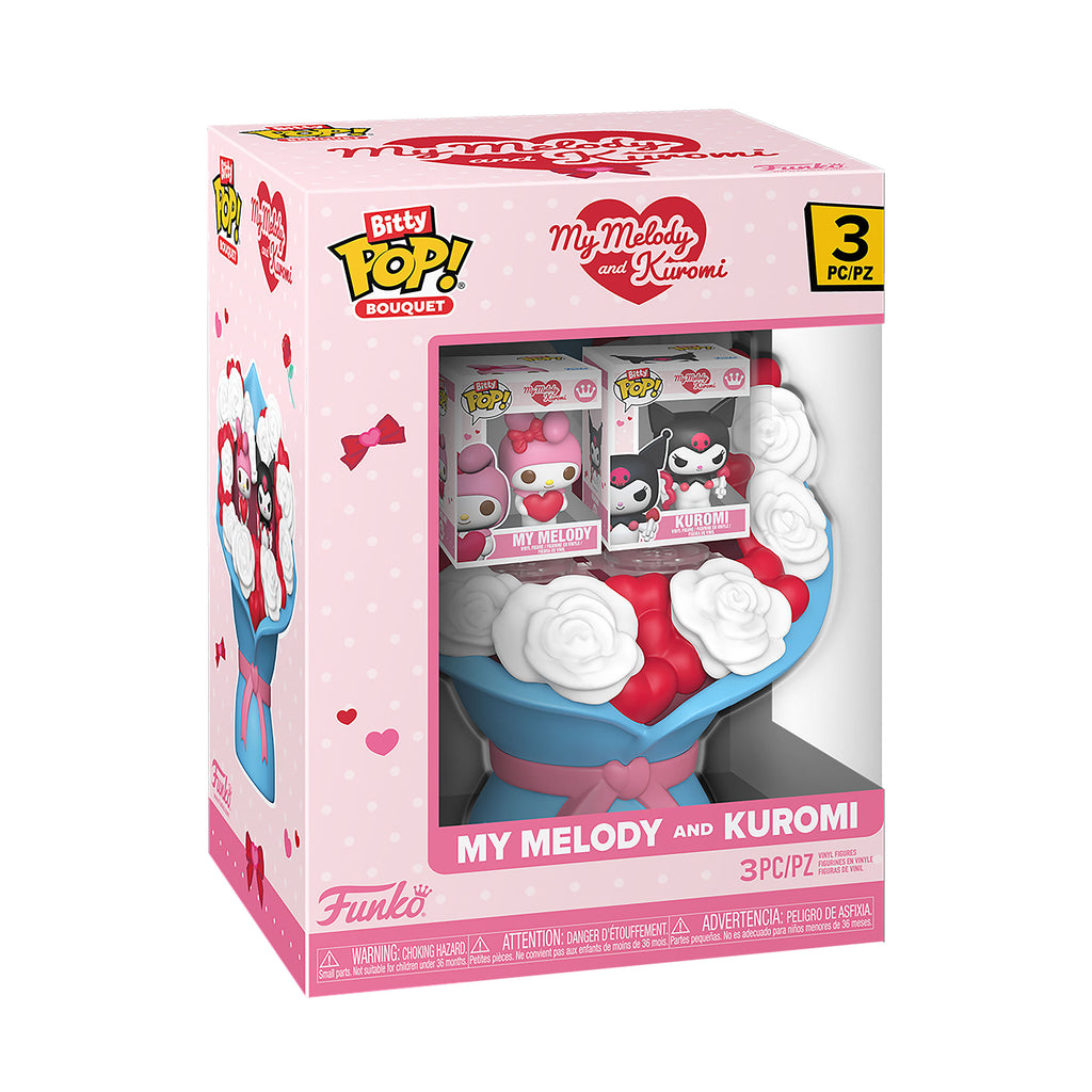 Product image Hello Kitty and Friends Kuromi and Hello Kitty Valentines Funko Bitty Pop Bouquet - Sanrio