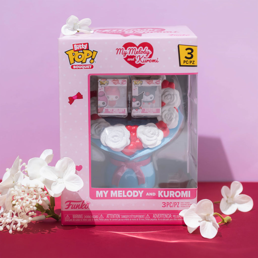 Product image Hello Kitty and Friends Kuromi and Hello Kitty Valentines Funko Bitty Pop Bouquet - Sanrio